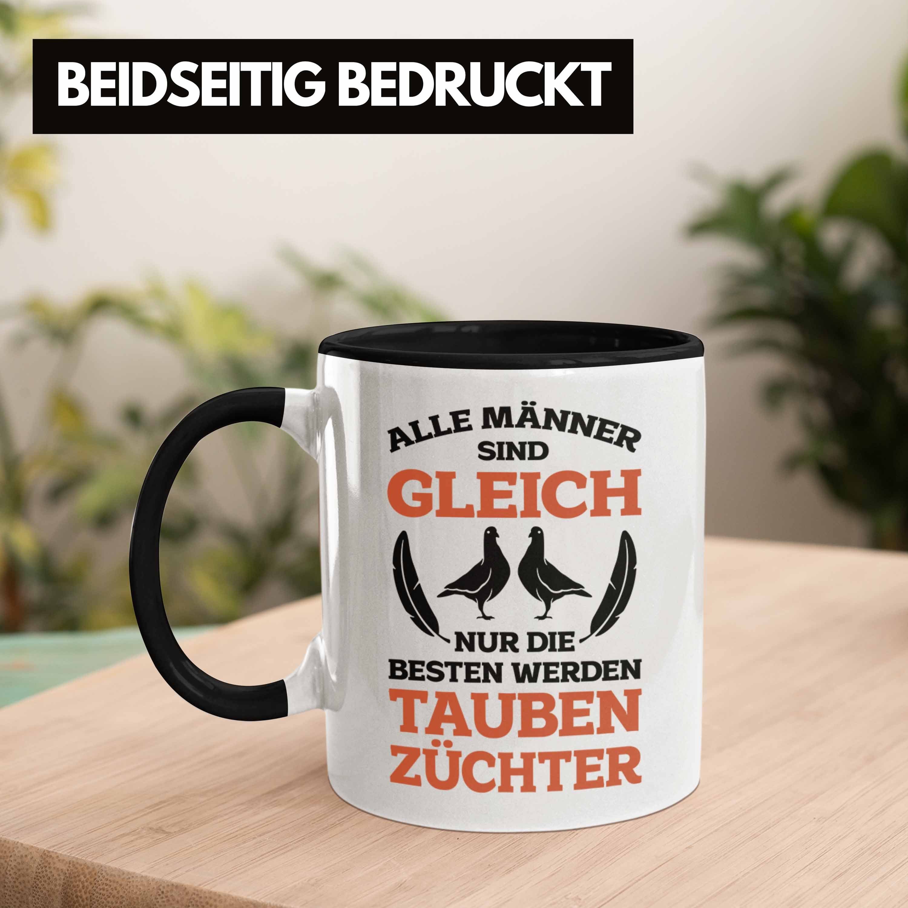Taubenliebhaber für Trendation Geschenk Tasse Tasse Schwarz Trendation Spruch - Geschenkidee mit Taubenbesitzer Taubenzüchter