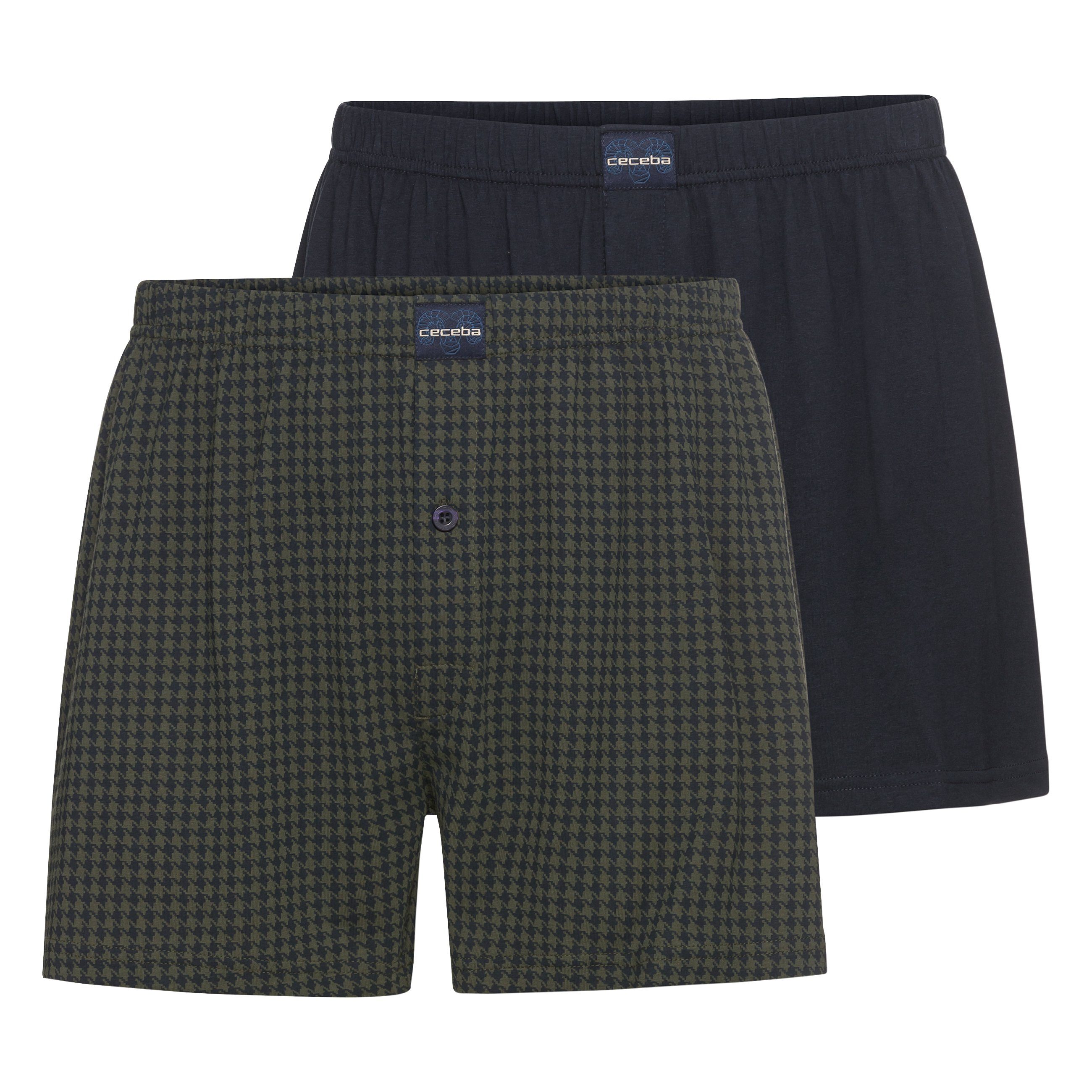 CECEBA Boxershort bedruckt Pack 2er Boxershorts CECEBA (2-St) Herren grün