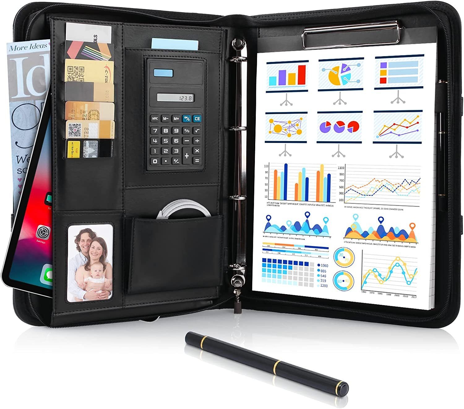 TLGREEN Konferenzmappe A4 Schreibmappe mit Reißverschluss (1-St), Wasserdic günstig online kaufen