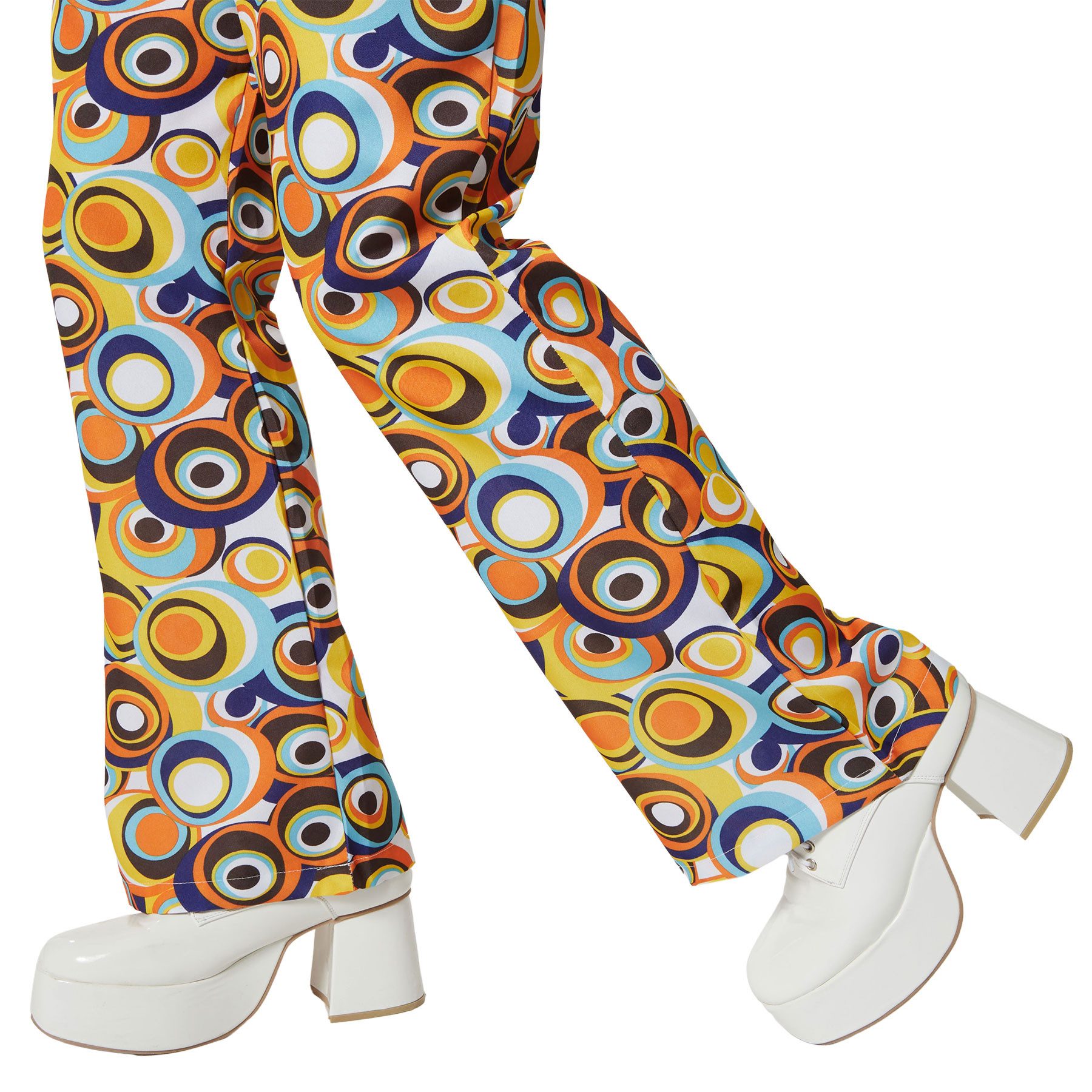 dressforfun Hippie-Kostüm Herrenkostüm, Kreis-Muster in bunten Farben.