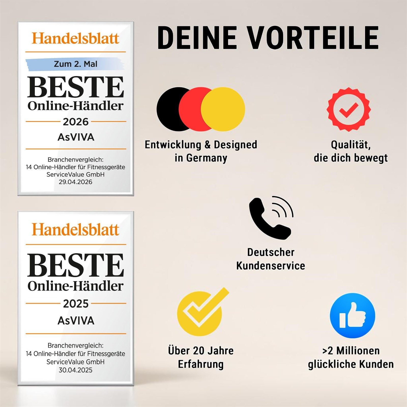 AsVIVA Rudergerät RA18 Wasserrudergerät, Wasserantrieb, Bluetooth-Fitness-App-Kompatibel, Klappbar