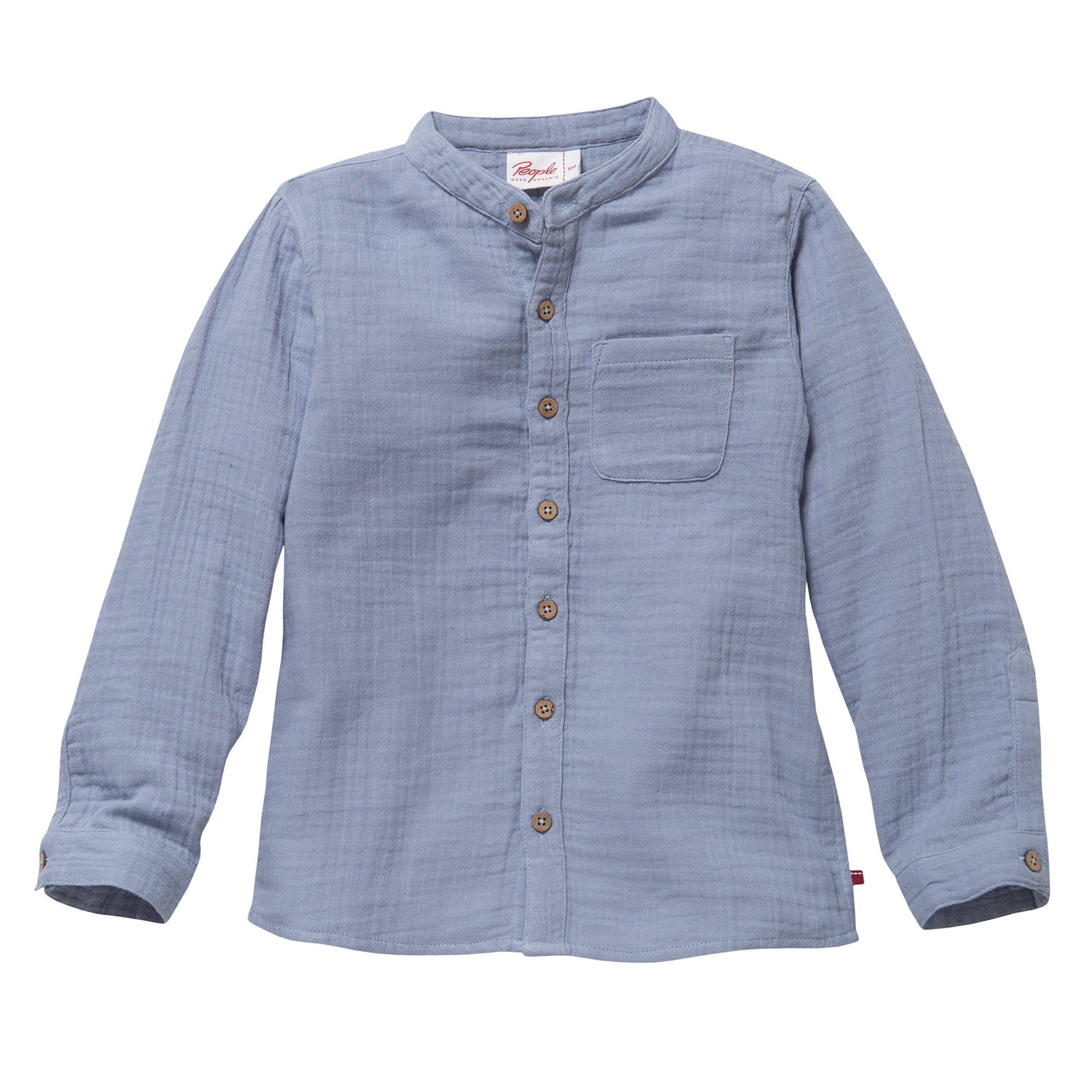 People Wear Organic Langarmhemd, Musselin Freizeithemd günstig online kaufen
