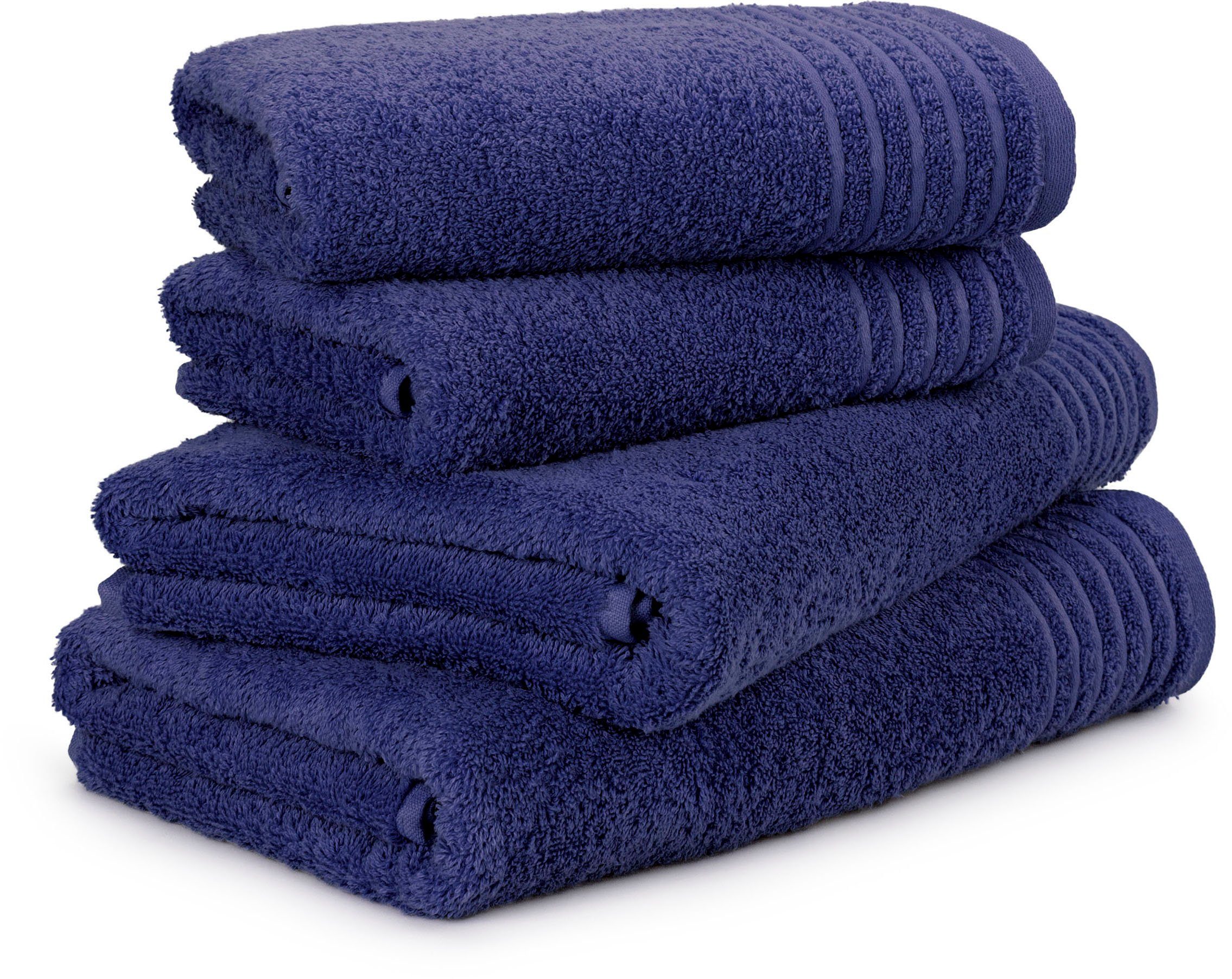 Möve Handtuch Set New Classic, Walkfrottier (4-St), 2x Hand- und 2x Duschtücher, 100% bester Baumwolle (480 g/m)