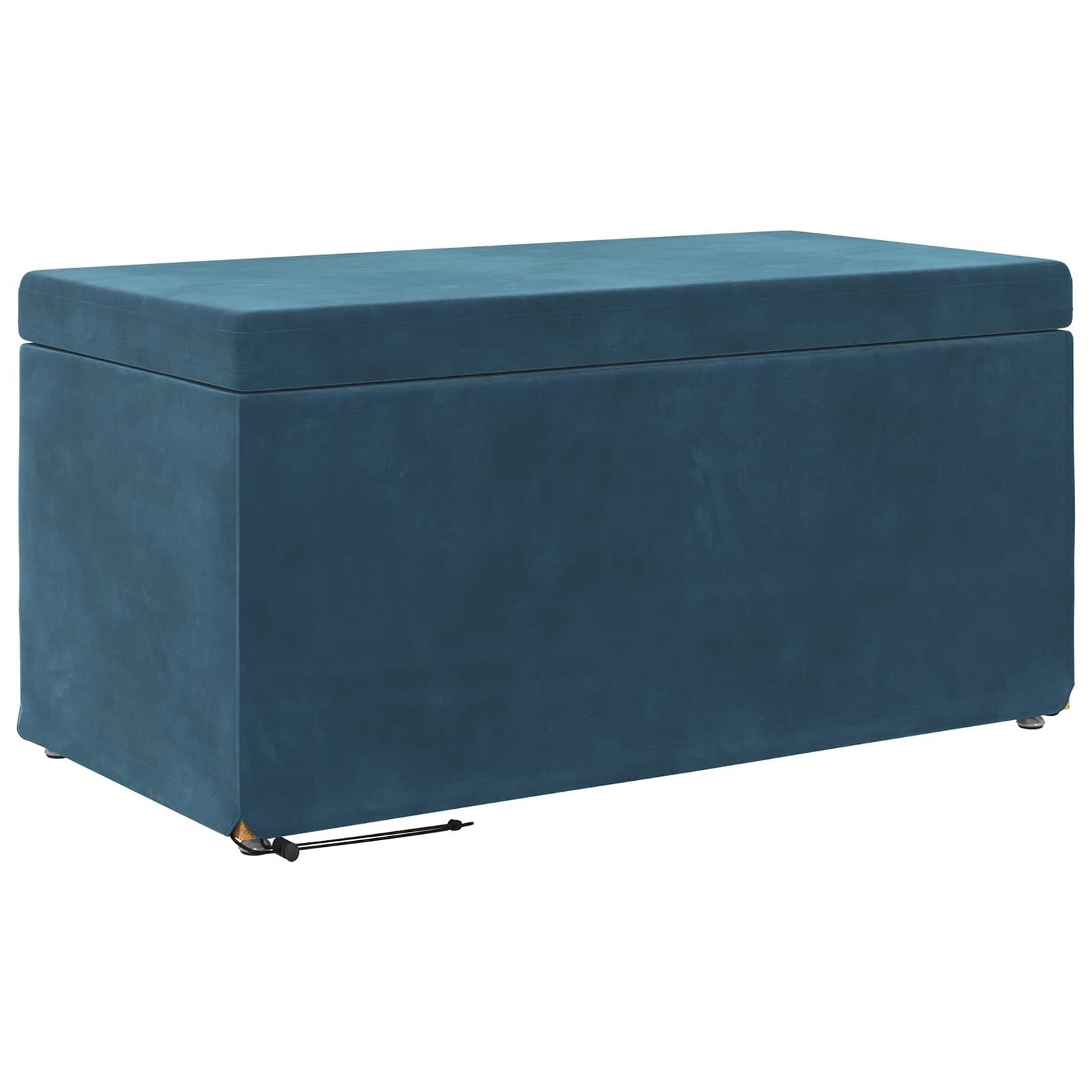 vidaXL Barhocker Hocker Blau 81 x 41 x 40 cm Samt und Engineering Holz (1 St)