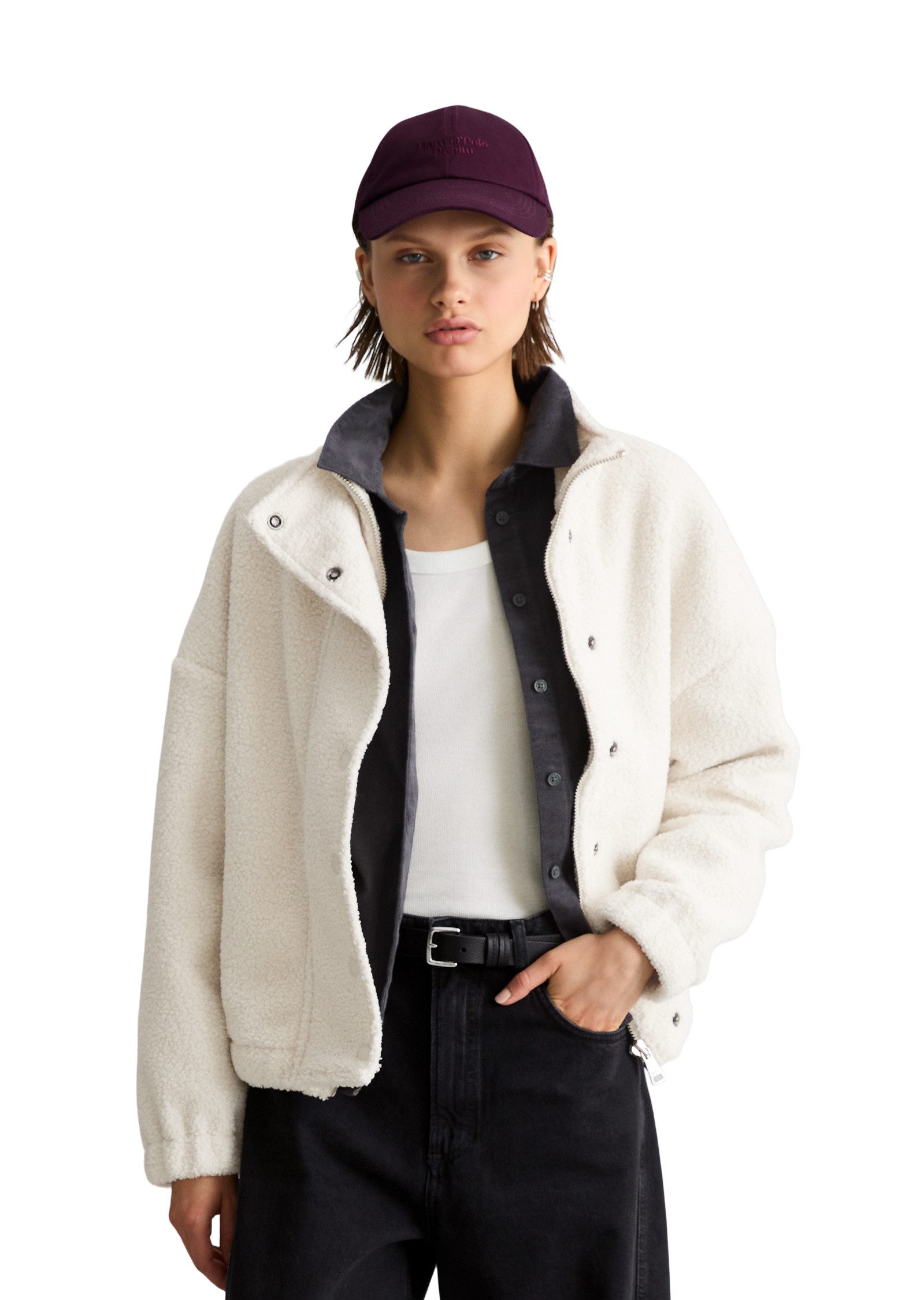 Marc O'Polo DENIM Sweatjacke aus recyceltem Polyester