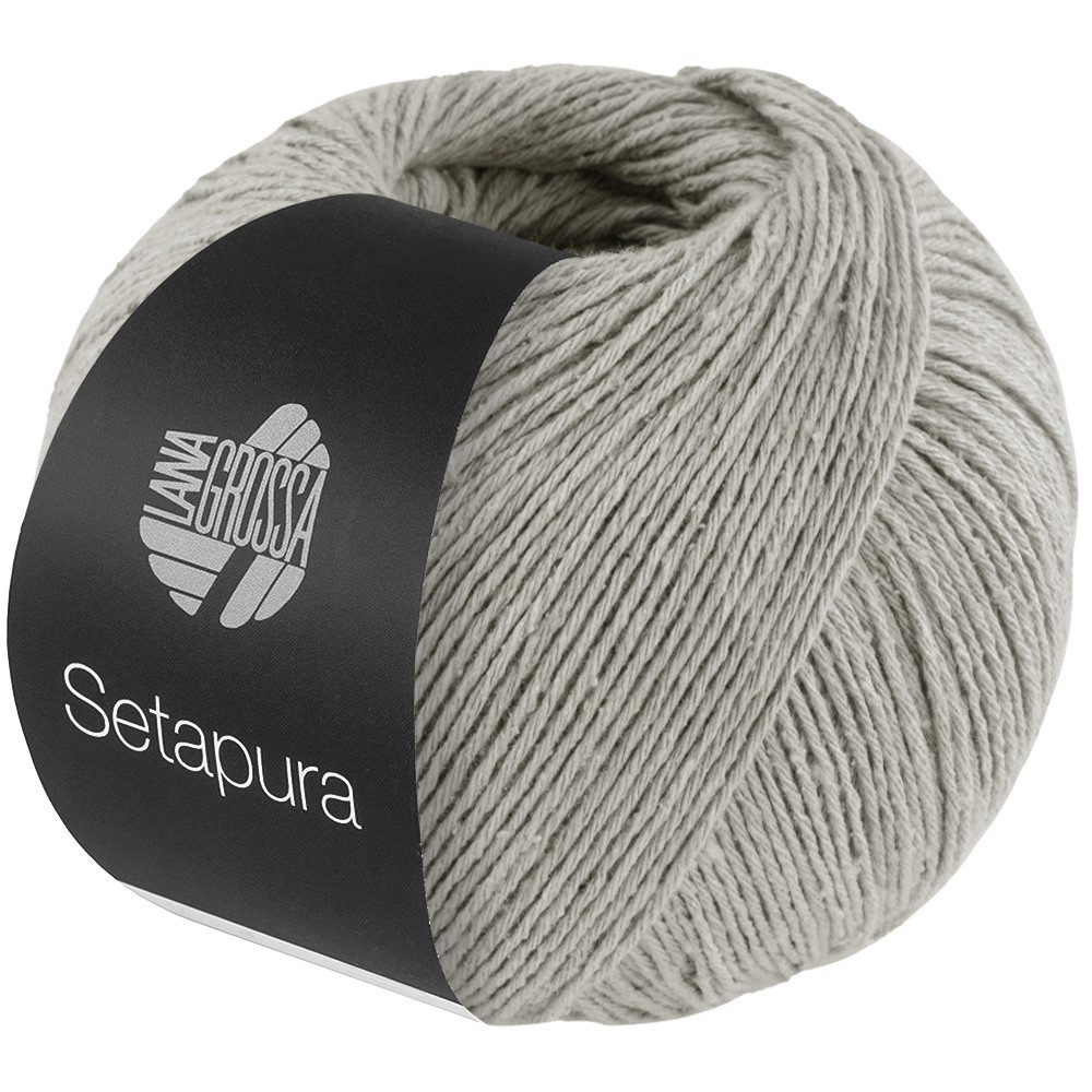LANA GROSSA SETAPURA Häkelwolle, 200 m (angenehm weiches, mattes Seidengarn), 50 g