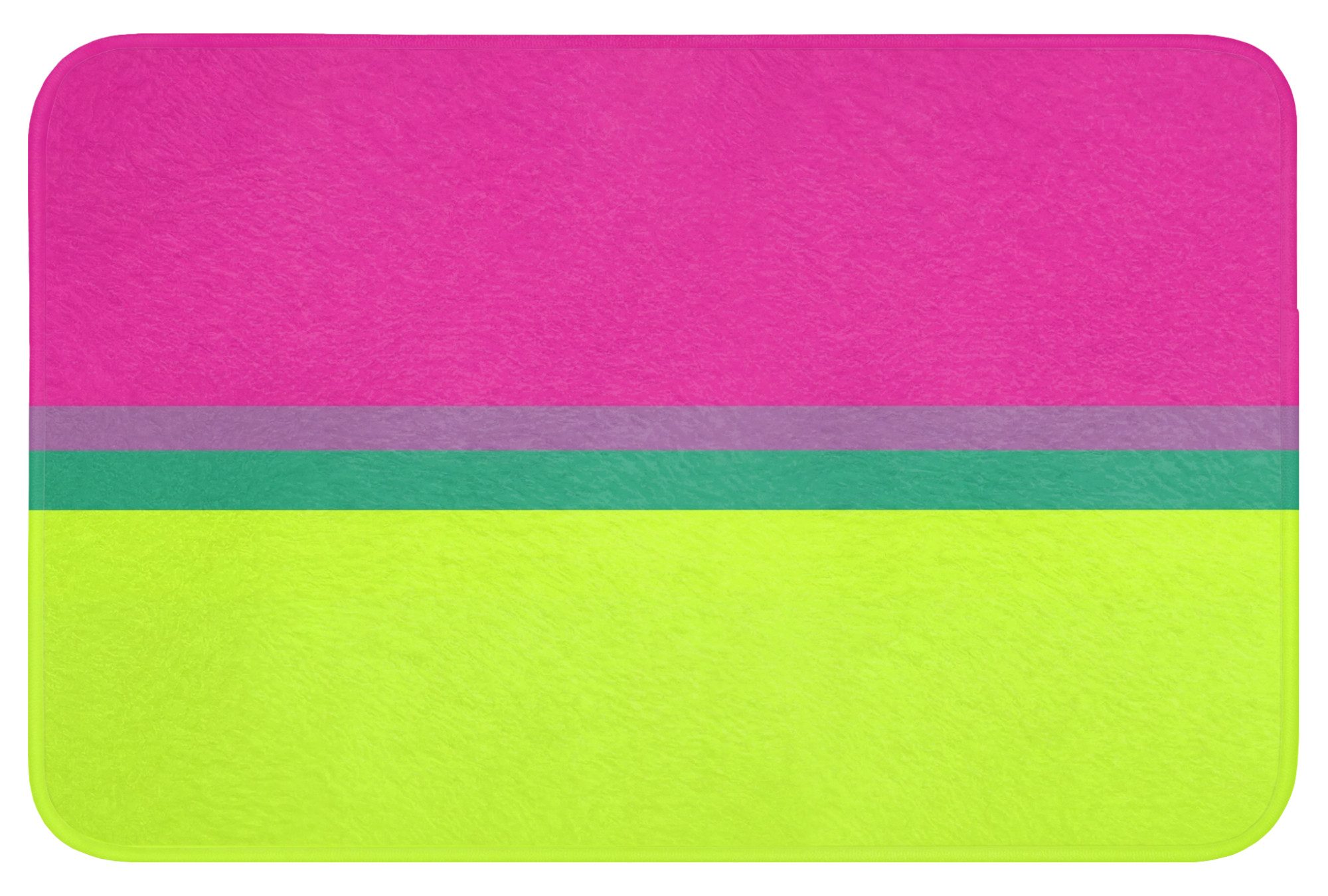 OnlyWow Badematte Streifen - Modern - Farbenfroh, Höhe 10 mm, Polyester, Rechteckig, Badezimmerteppich, Badteppich, Rutschfest, Badvorleger, Waschbar
