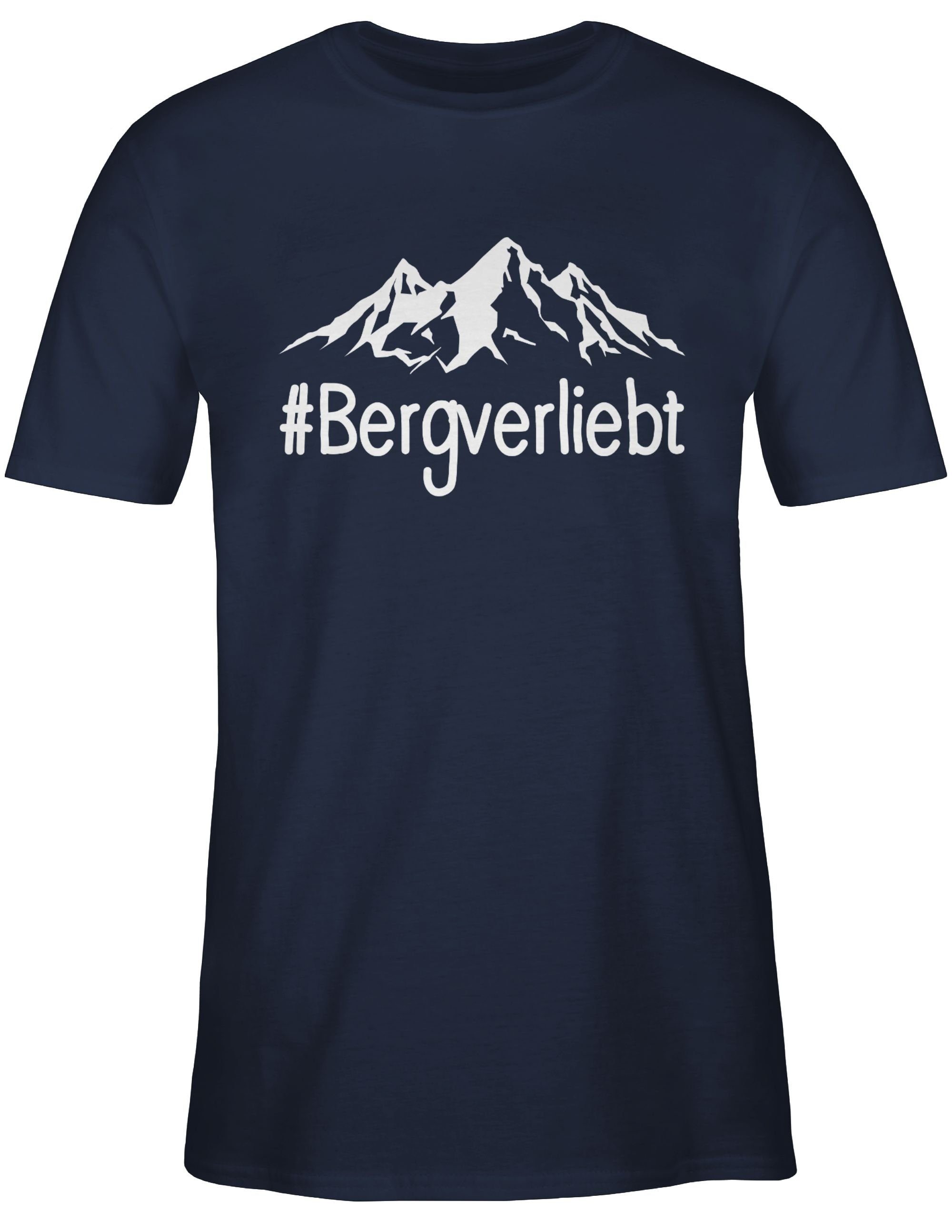 Sport weiß Blau Navy Bergverliebt T-Shirt Shirtracer Zubehör - 01