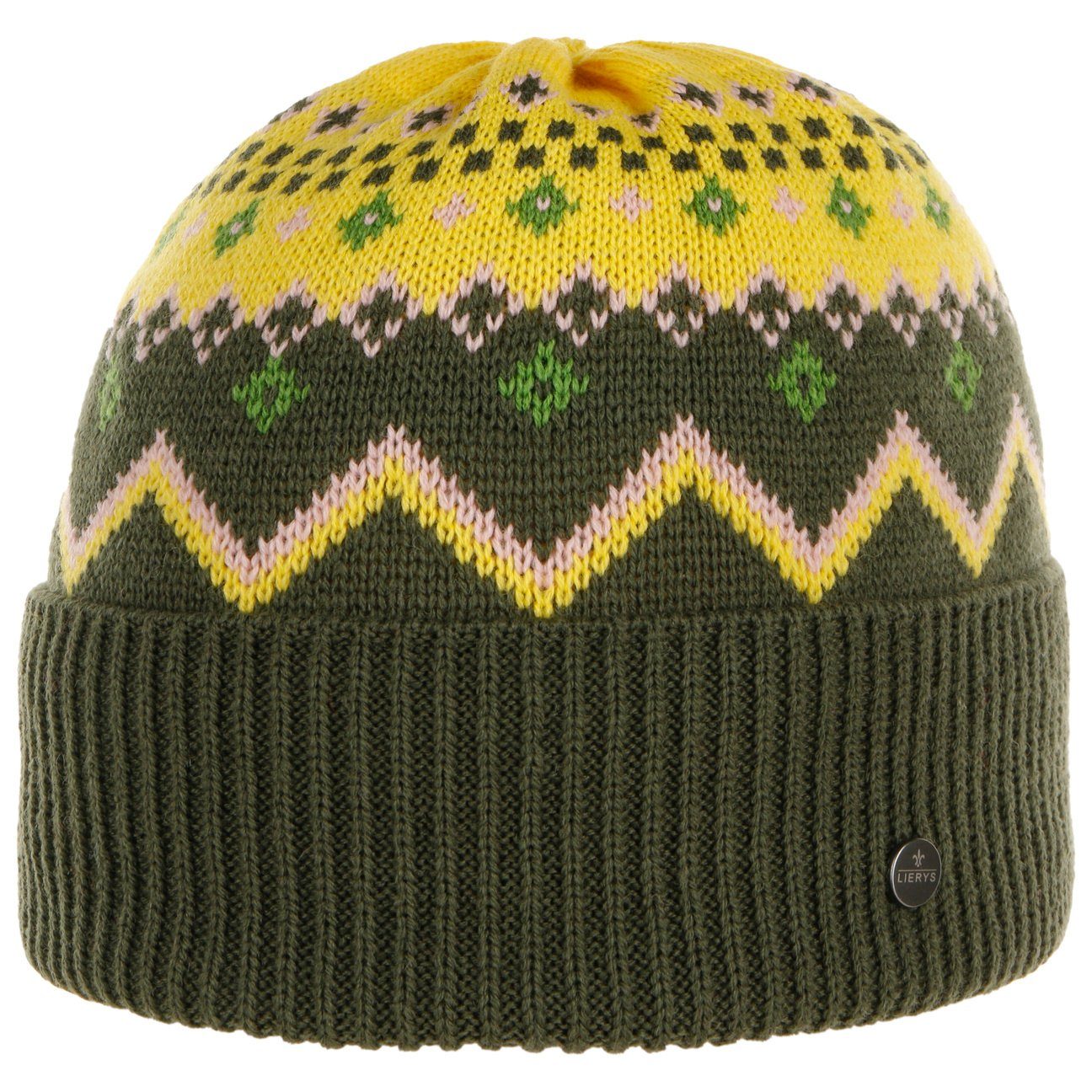 Lierys Beanie (1-St) mit Umschlag, Made in Germany oliv | Beanies