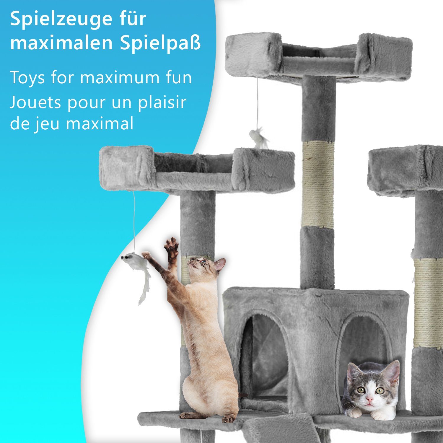 Necoichi Kratzbaum Für Katzen – 70 Cm Hoch, Aus Recyceltem Karton, Wand- & Bodentauglich