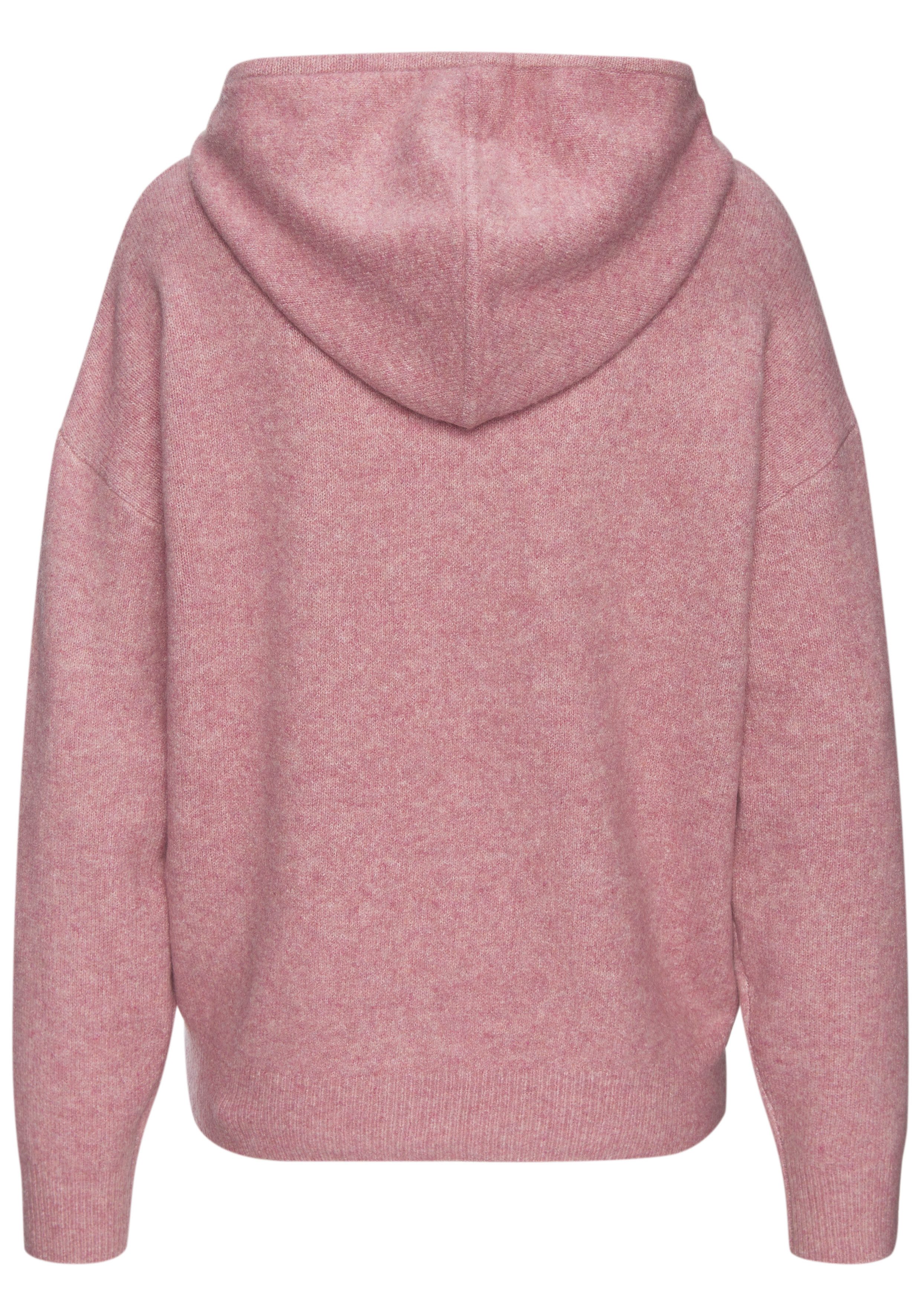 Vivance by Lascana Kapuzenpullover in lässiger Colorblock-Optik aus softer Strickware Pullover mit Kapuze, Kuschelpullover, locker und kaschierender Schnitt – Bild 4 von 5