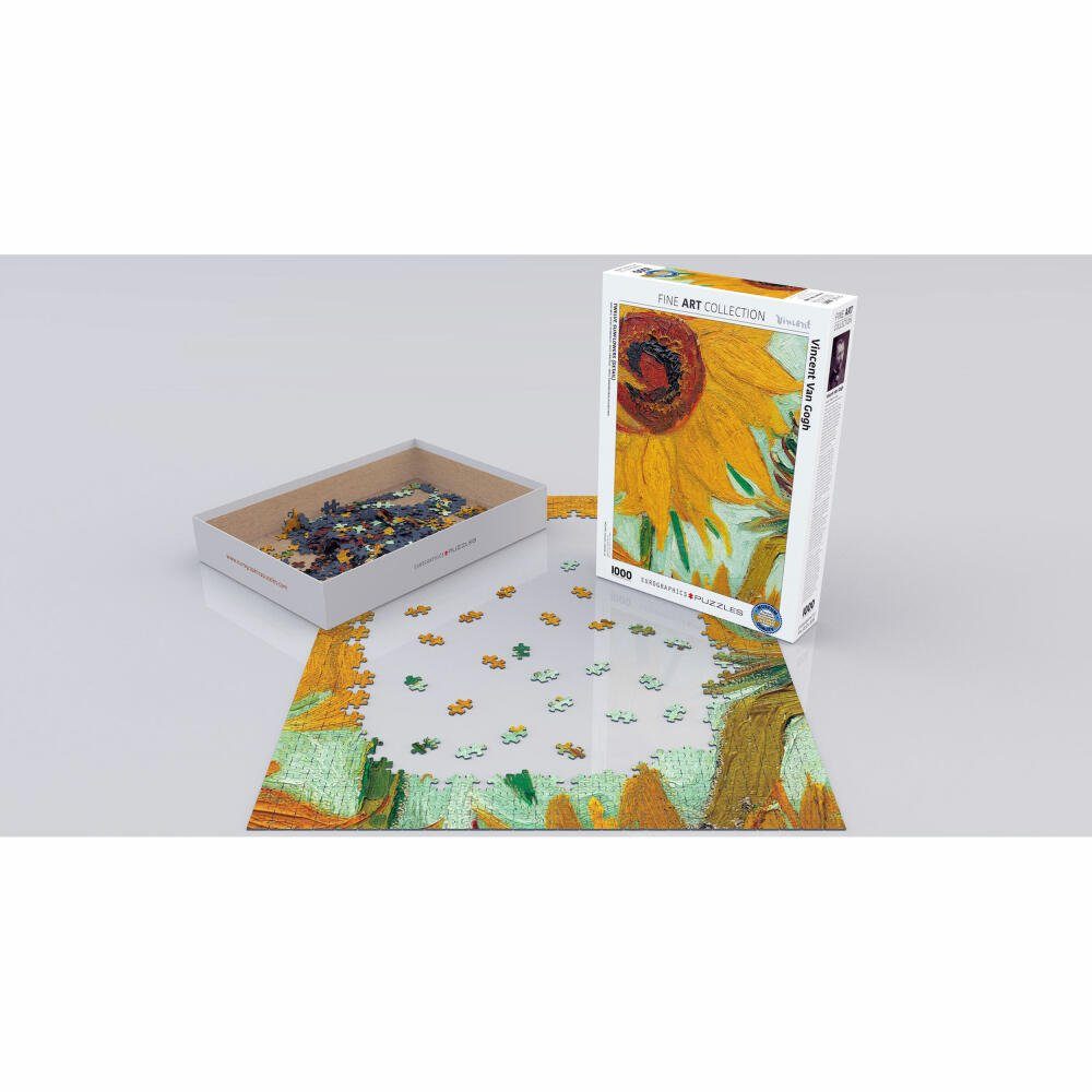 EUROGRAPHICS Puzzle Sonnenblume van 1000 Gogh von Detail, Puzzleteile Vincent 