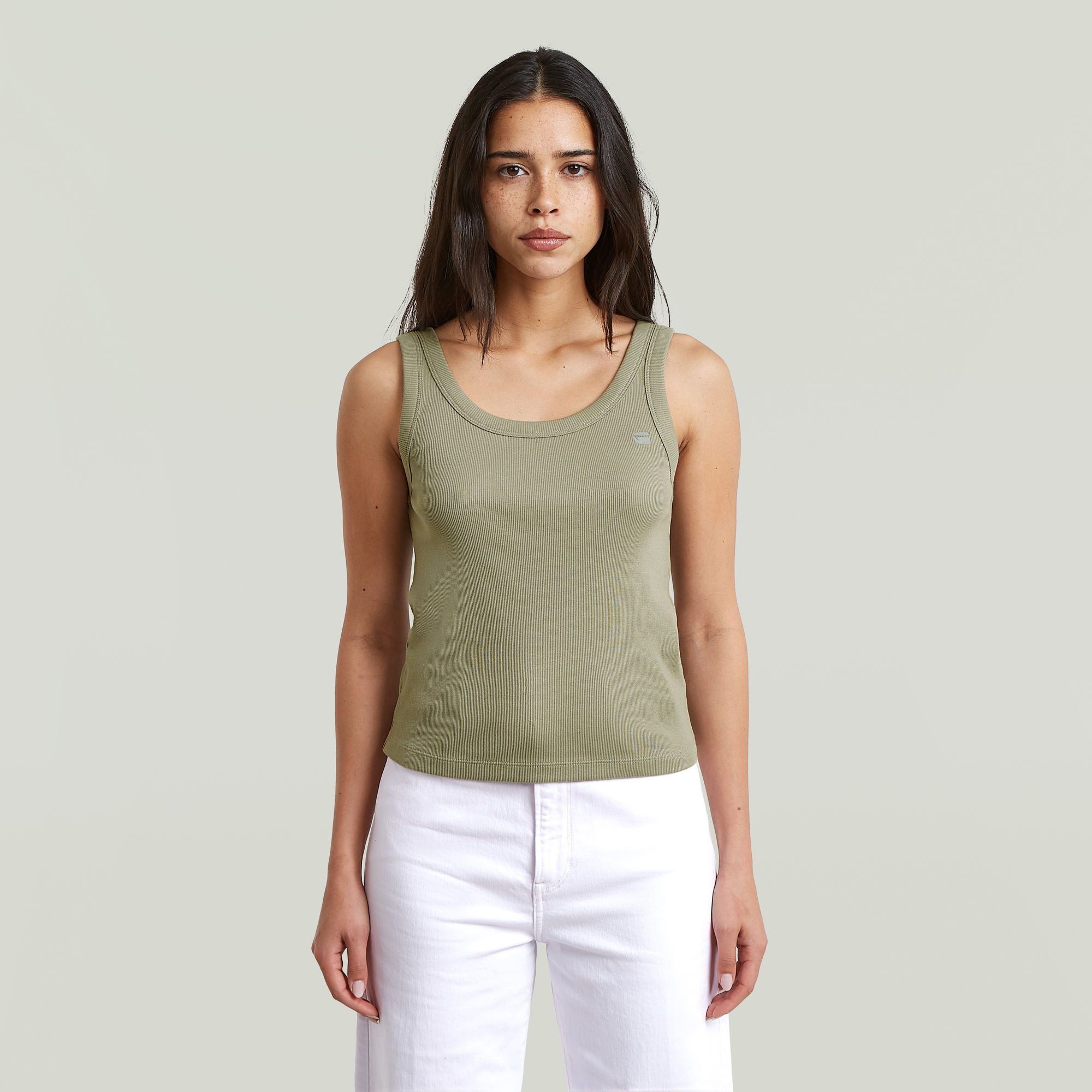 G-STAR Ripptanktop Slim Rib Tank wmn aus Baumwolle mit Stretch
