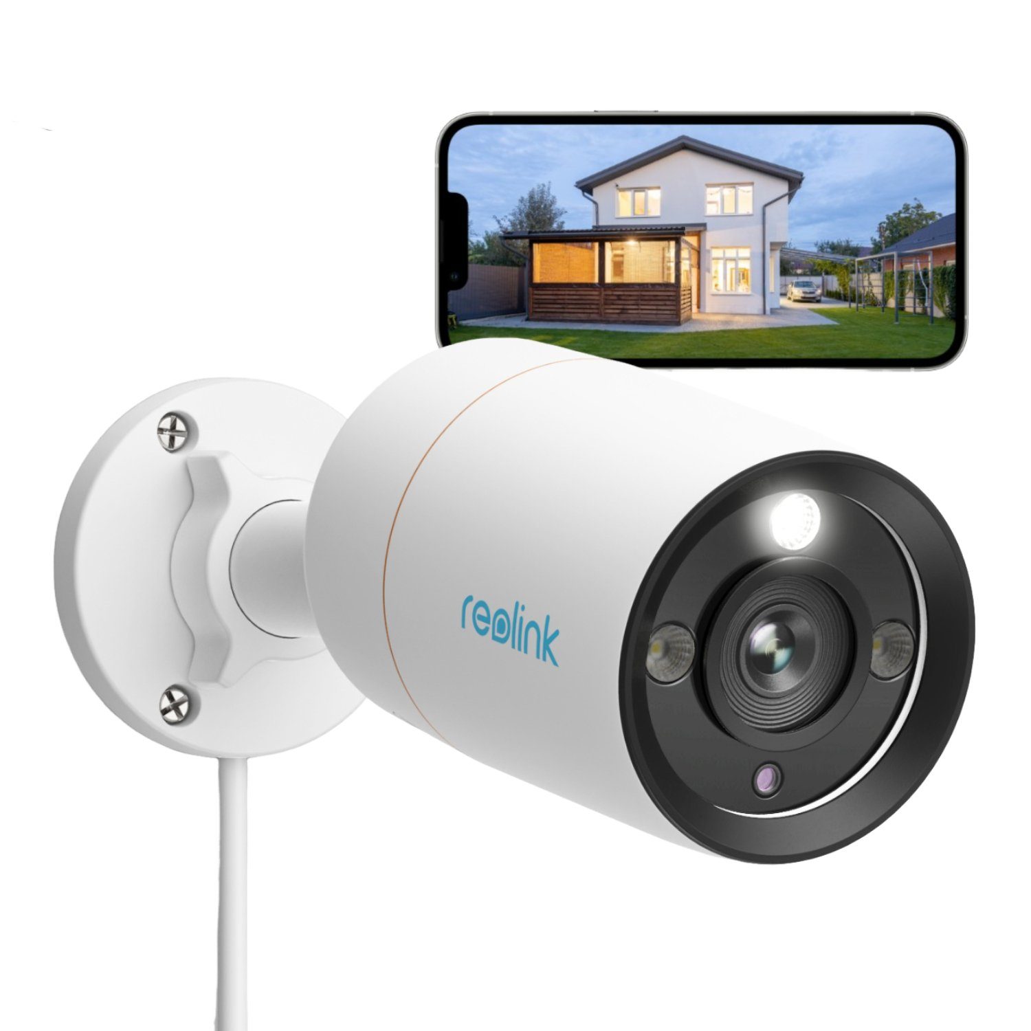 Reolink Überwachungskamera 12MP Ultra HD PoE (Innenbereich, Außenbereich, Personen-/Autoerkennung,2-Wege-Audio,Farb-Nachtsicht,Spotlight)