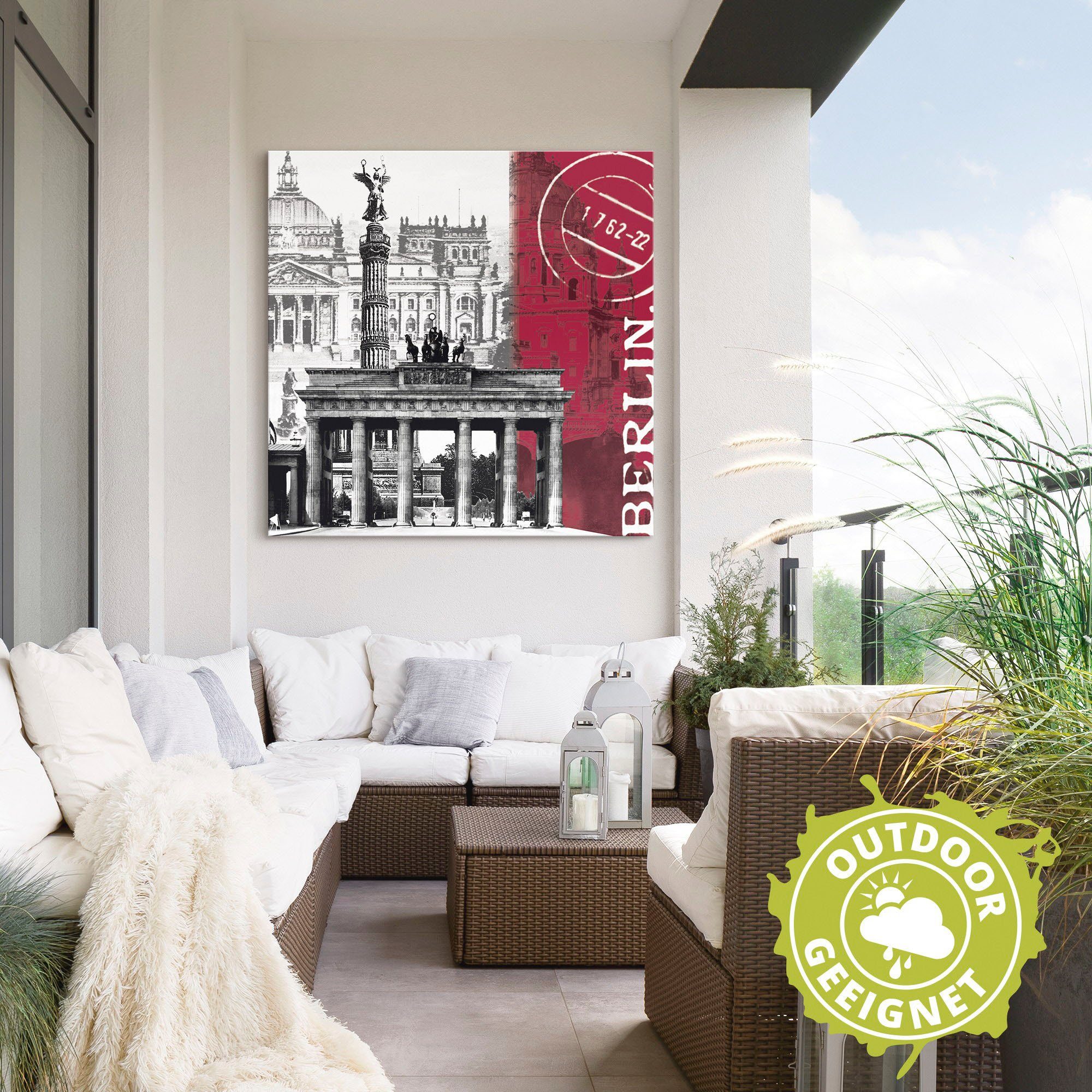 Artland Alu-Dibond-Druck Berlin I, Gebäude (1 St), für Innen- und Außenbereich geeignet, Outdoorbild
