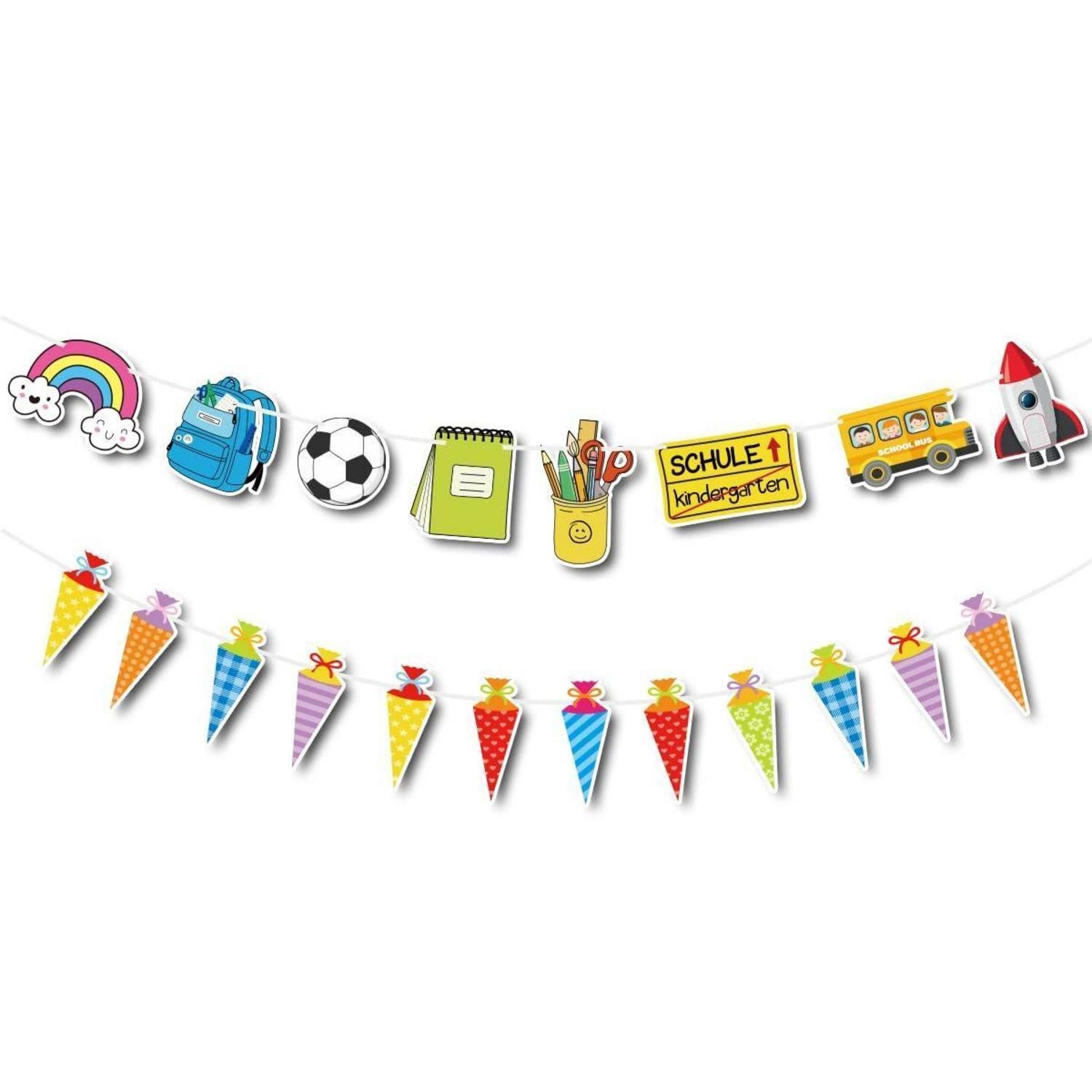 LuxusKollektion Girlande Schulanfang Girlande & Banner Bunt