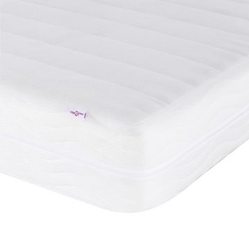 vidaXL Bett Bett mit Matratze Weiß und Schwarz 120x200 cm Kunstleder