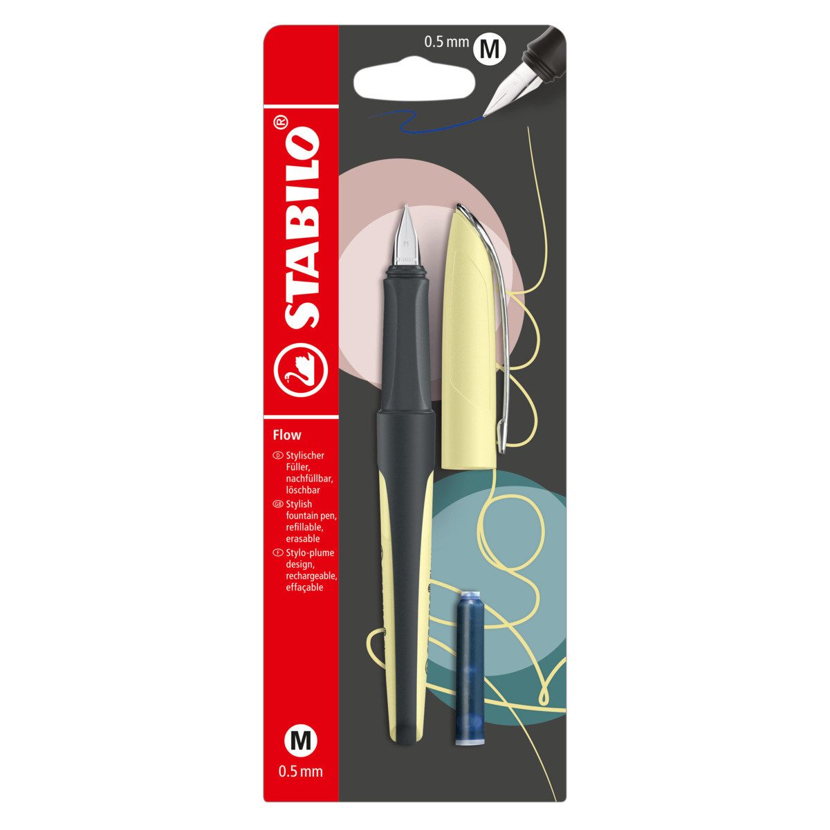 STABILO Füller STABILO Füller Flow MODERN OFFICE M pastell gelb inkl. Patrone Blister