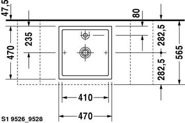 Duravit Einbauwaschbecken Duravit Aufsatzbecken STARCK 1 o ÜL HLB