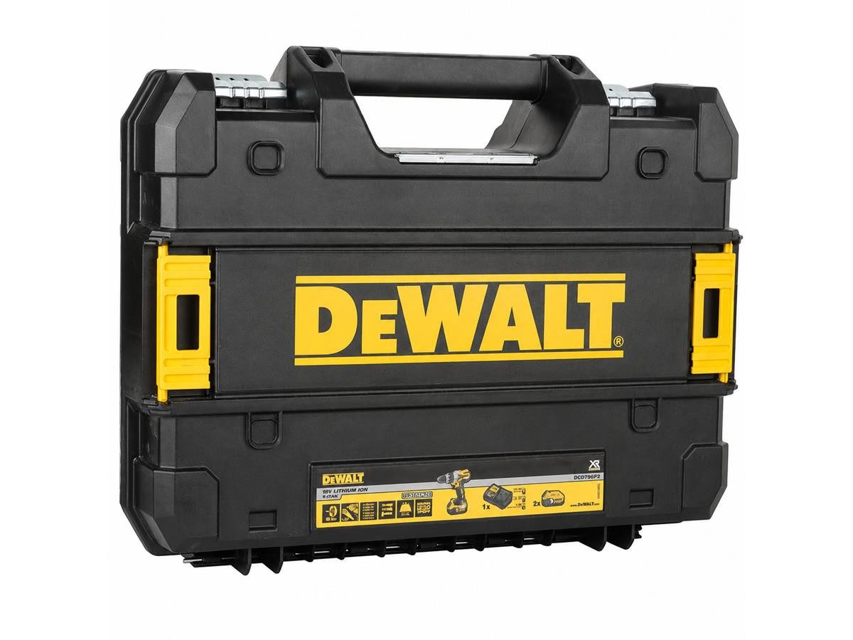 DeWalt Akku-Schlagbohrschrauber (BL) 18 V / 5 Ah, max. 2000 U/min, (Set), inkl. 2 Akkus und Ladegerät, in T STAK-Box