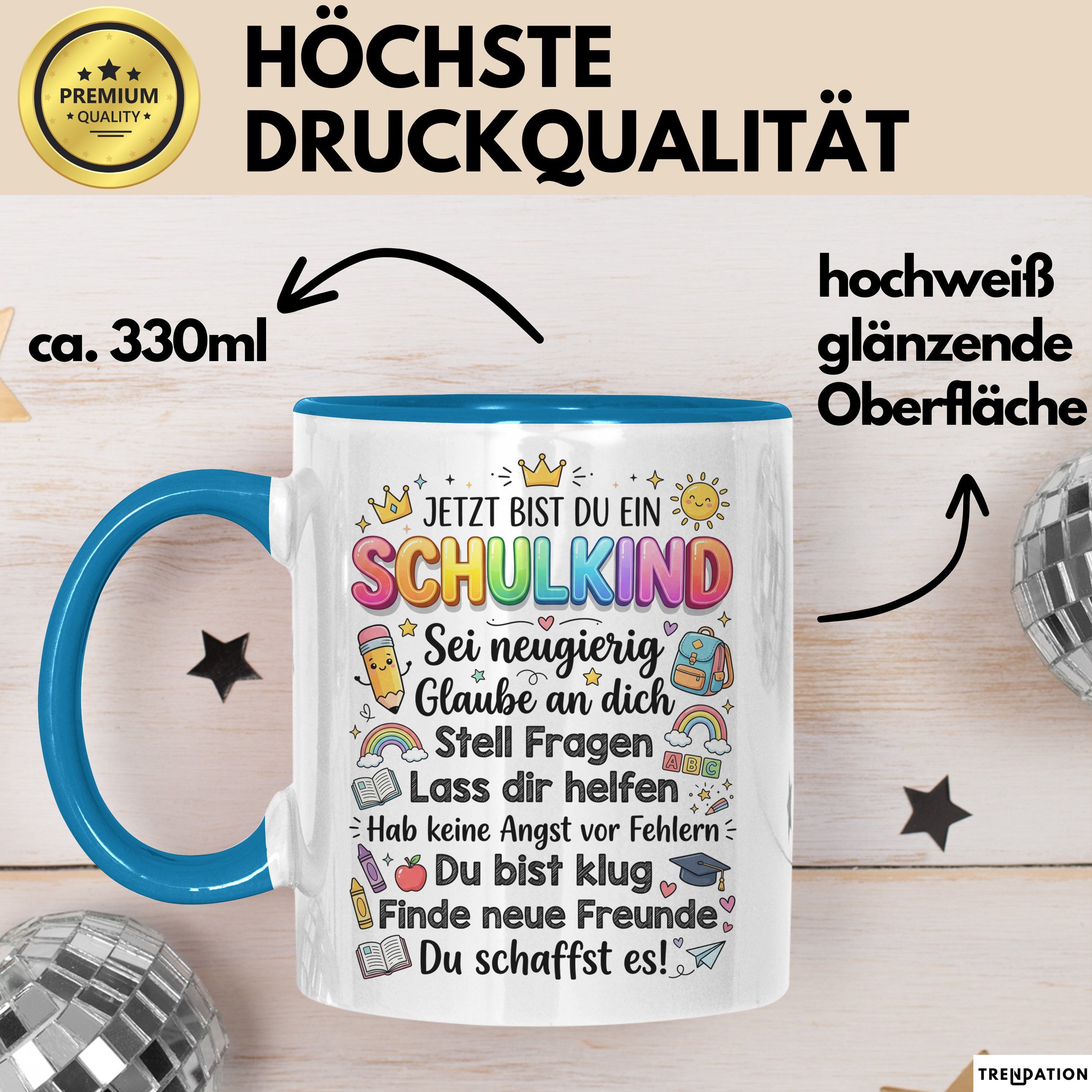 Trendation Tasse Einschulung Tasse Geschenk Jetzt Bist Du Ein Schulkind Geschenkidee Ge, Keramik