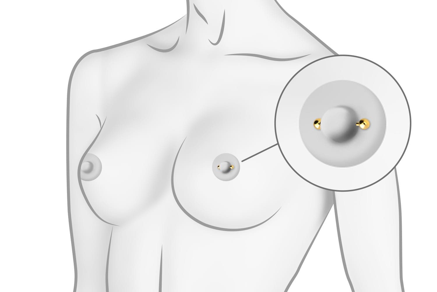 PIERCINGLINE Brustwarzenpiercing Chirurgenstahl Barbell (Barbells / günstig online kaufen