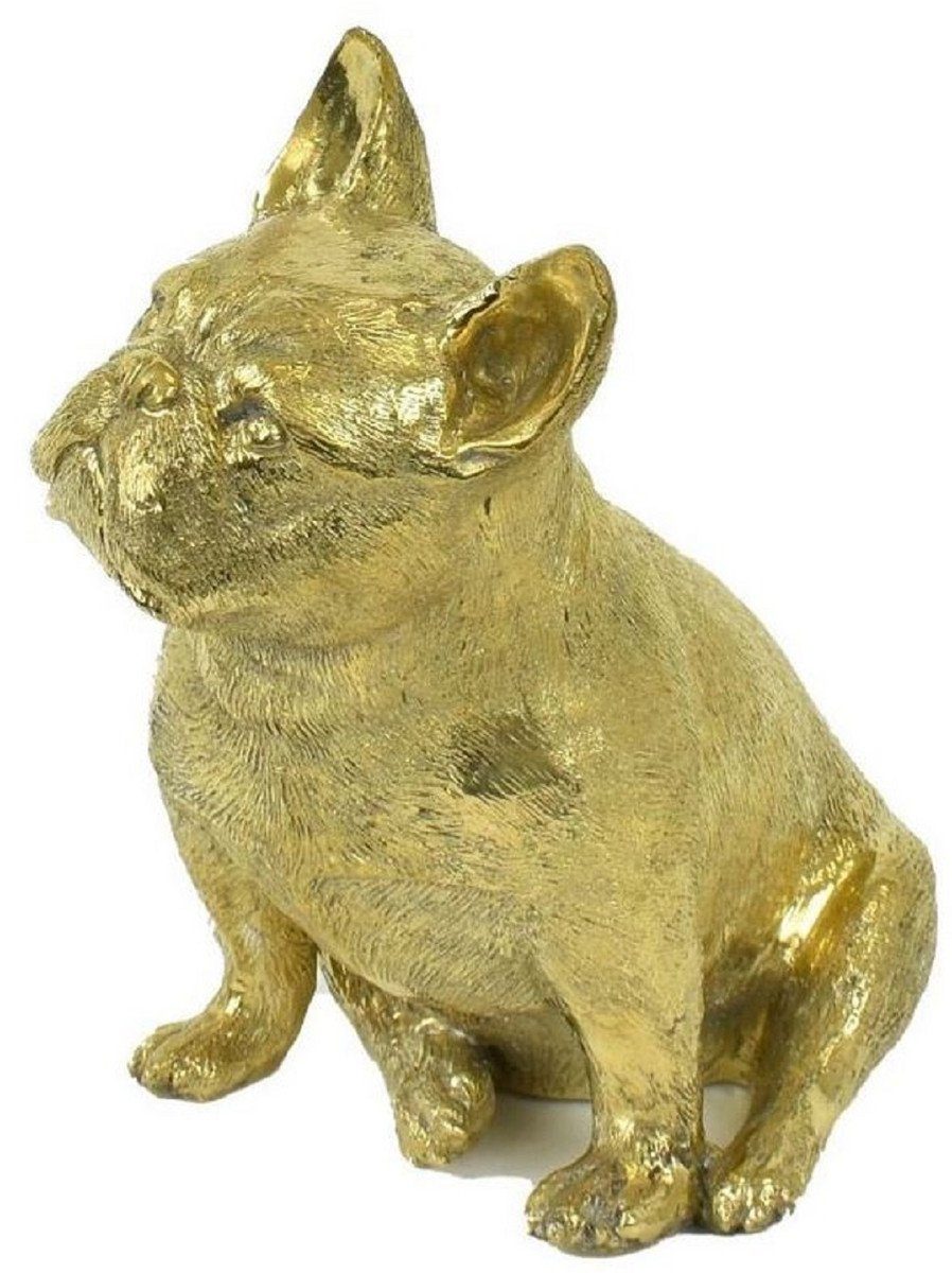 Deko cm Gold Bronzefigur Skulptur Luxus x Hund Dekofigur - 21 - 22 Luxus 15 Casa H. x Bronze Dekofigur - Bulldogge Padrino Accessoires