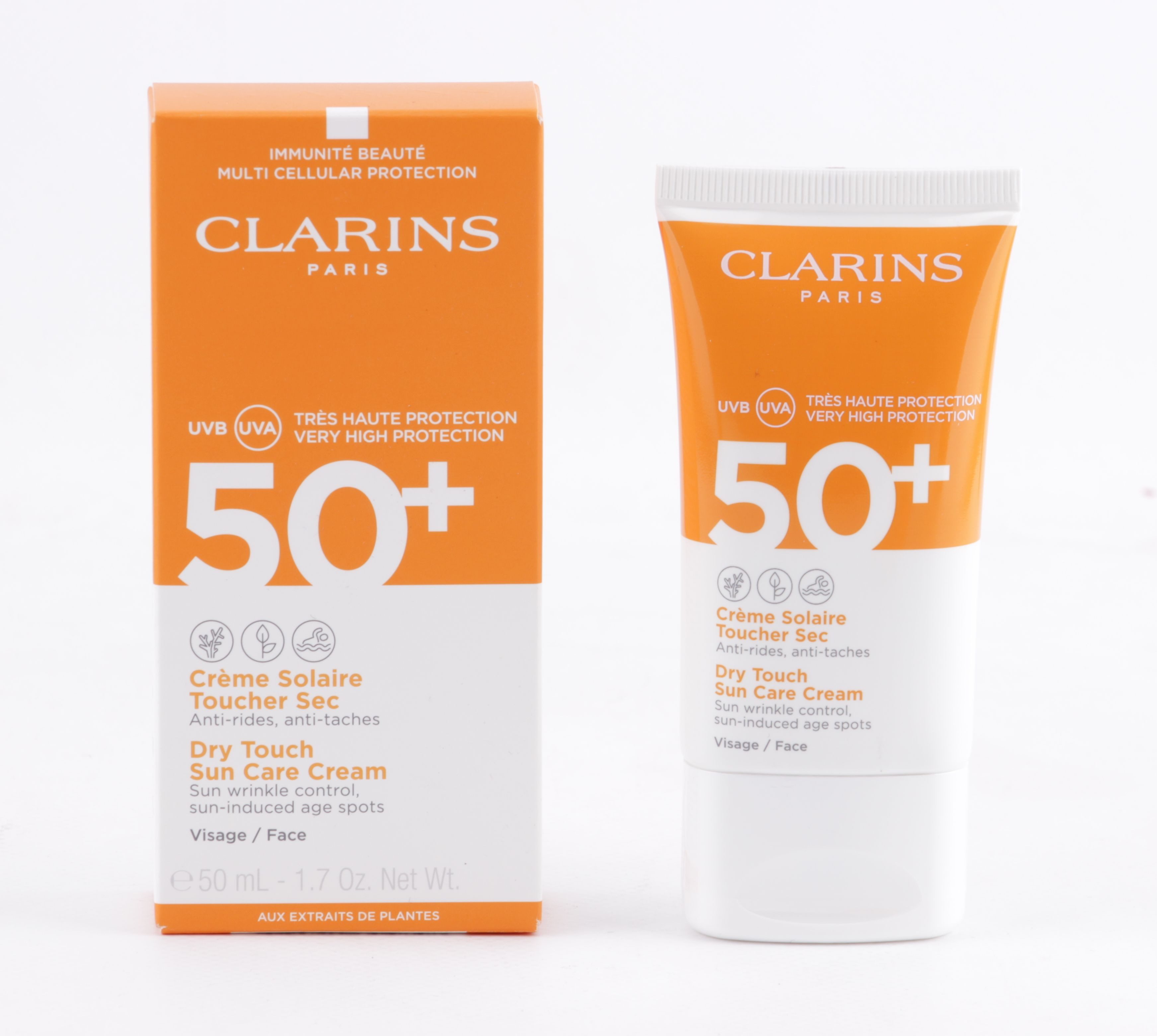 Clarins Sonnenschutzlotion Clarins - Dry Touch Cream Enriched SPF50+ 50ml - Face