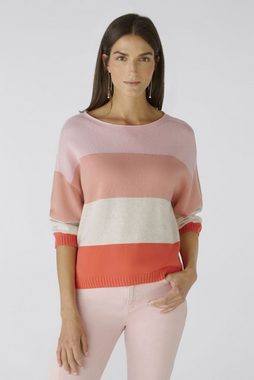 Oui Rundhalspullover Pullover mit Baumwolle und Viskose