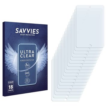 Savvies Schutzfolie für Apple iPad Mini 4 2015, Displayschutzfolie, 18 Stück, Folie klar