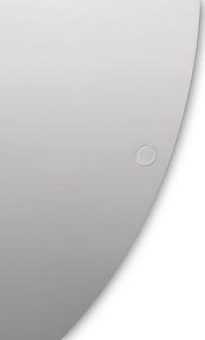 Talos Badezimmerspiegelschrank Ø: 60 cm, aus Aluminium und Echtglas, IP24