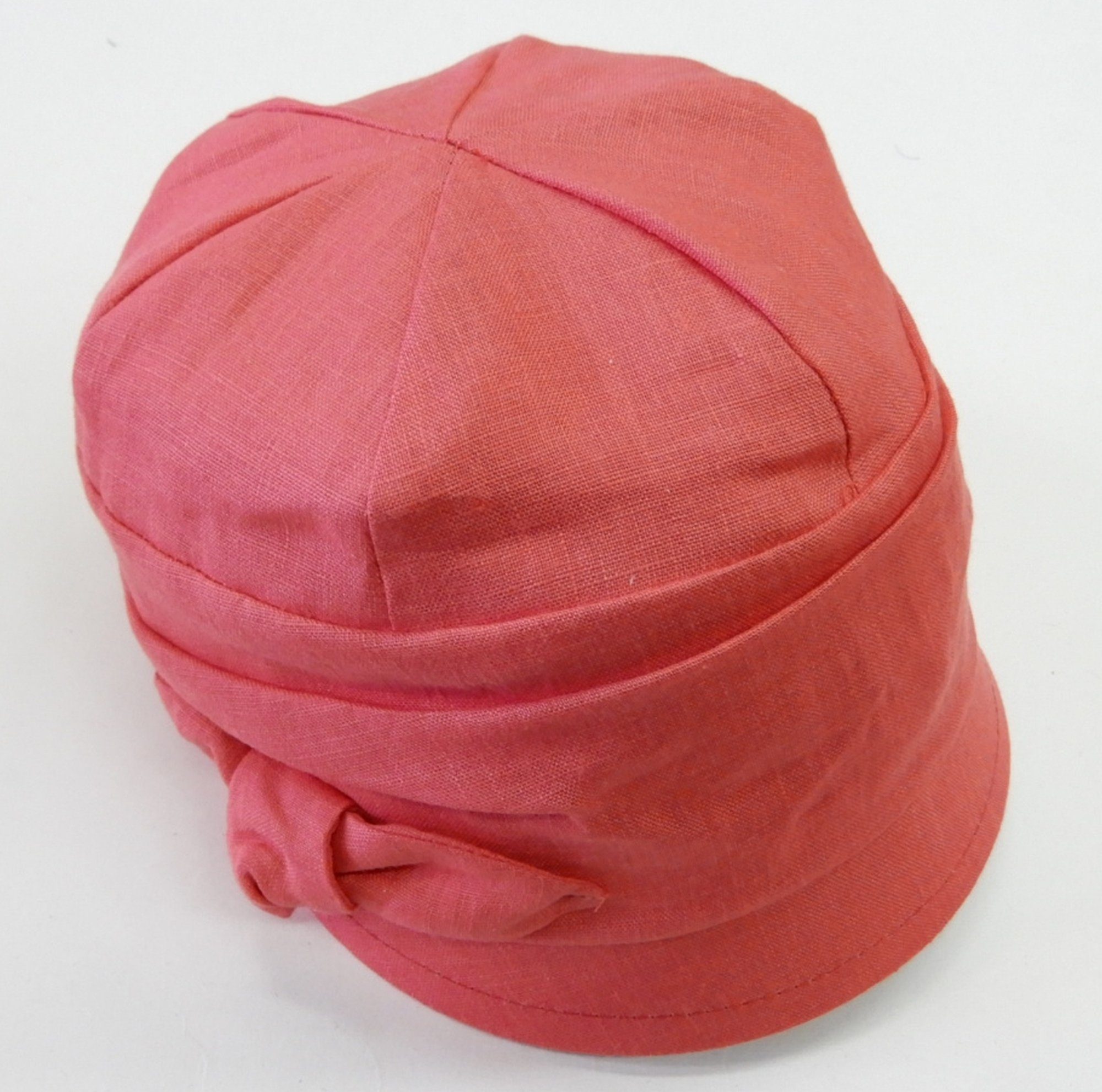 Leinen Baseball Chaplino Cap aus rot