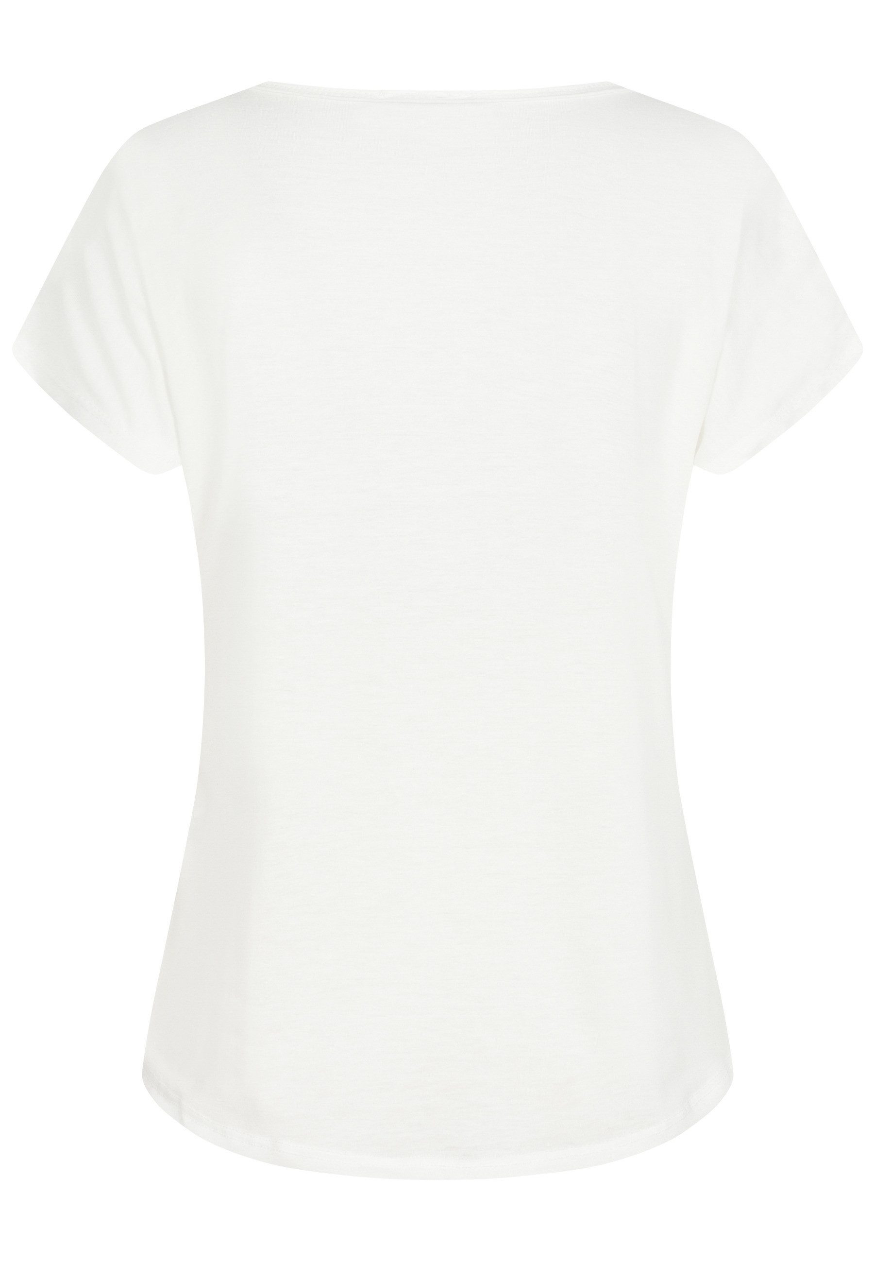 CLOUD 5IVE T-Shirt CLOUD 5IVE Viskose T-Shirt mit Love-Blumen Print (1-tlg) günstig online kaufen