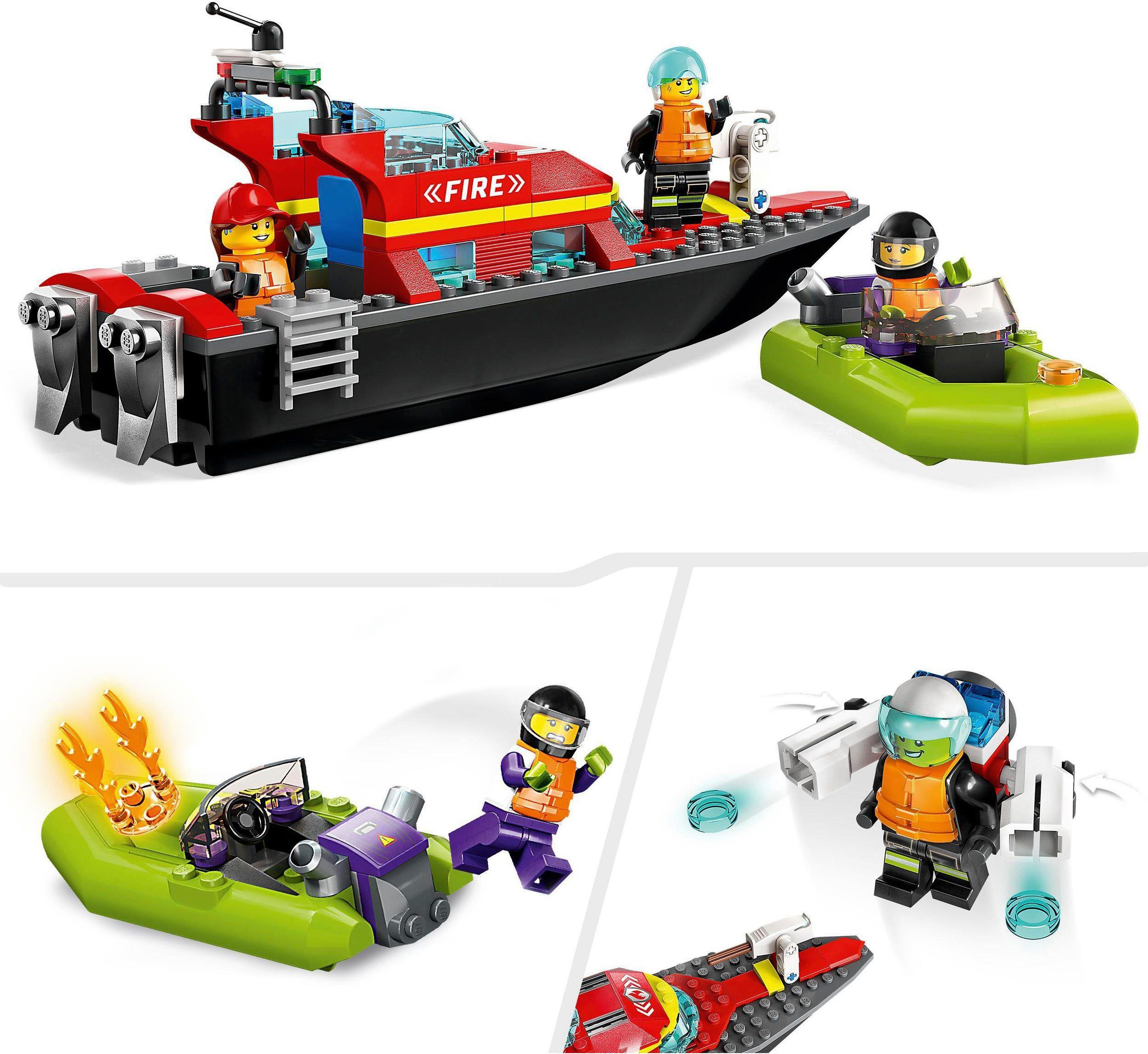 LEGO® Konstruktionsspielsteine Feuerwehrboot (60373), Made in (144 City, LEGO® St), Europe