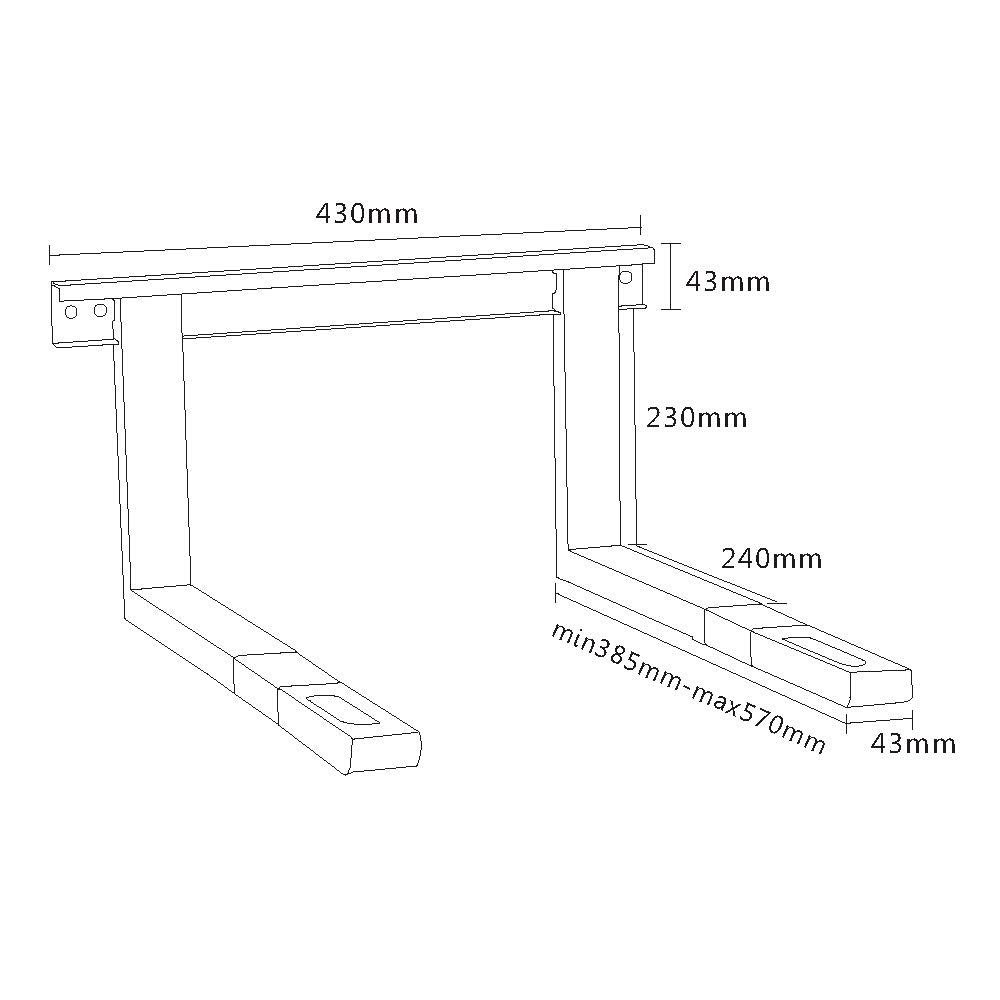 ARLI Mikrowellen-Wandhalterung Mikrowellenhalter Mikrowelle Halter Wand Halterung, (Universal)