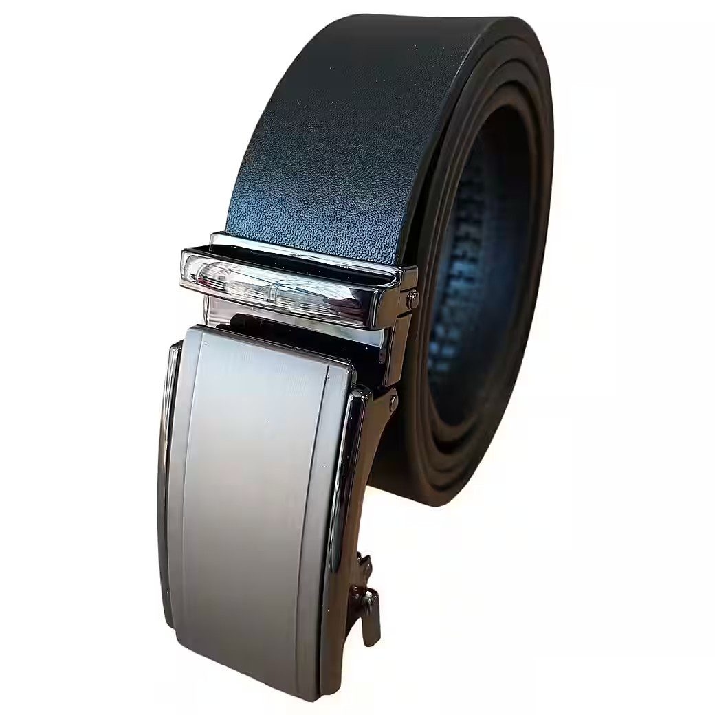 Ware aus aller Welt Ledergürtel mit moderner Automatik Schnalle stilvoller Herrengürtel 3,6 cm breit