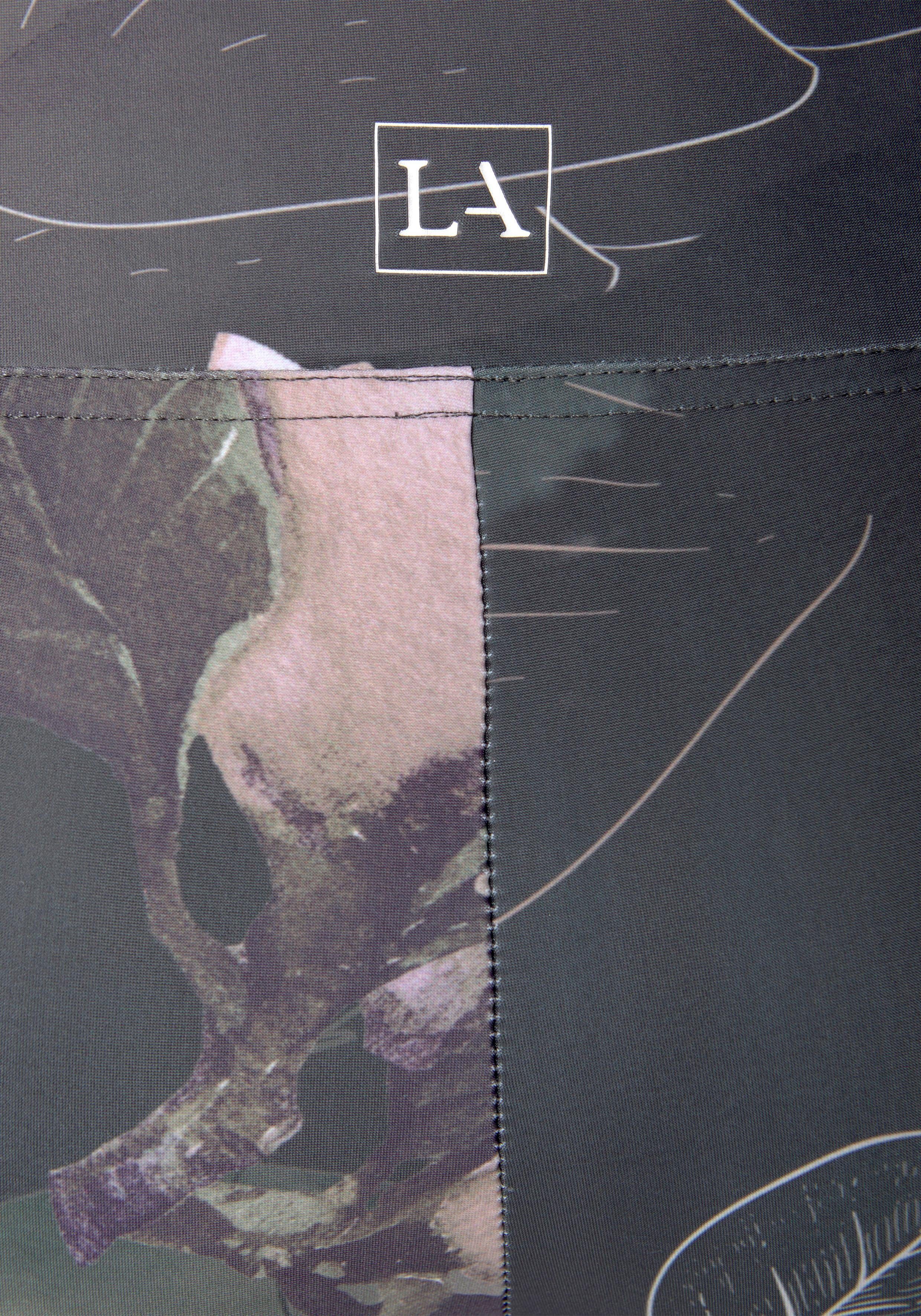 LASCANA ACTIVE Leggings Tropical Blumenprint, abstraktem Loungewear mit
