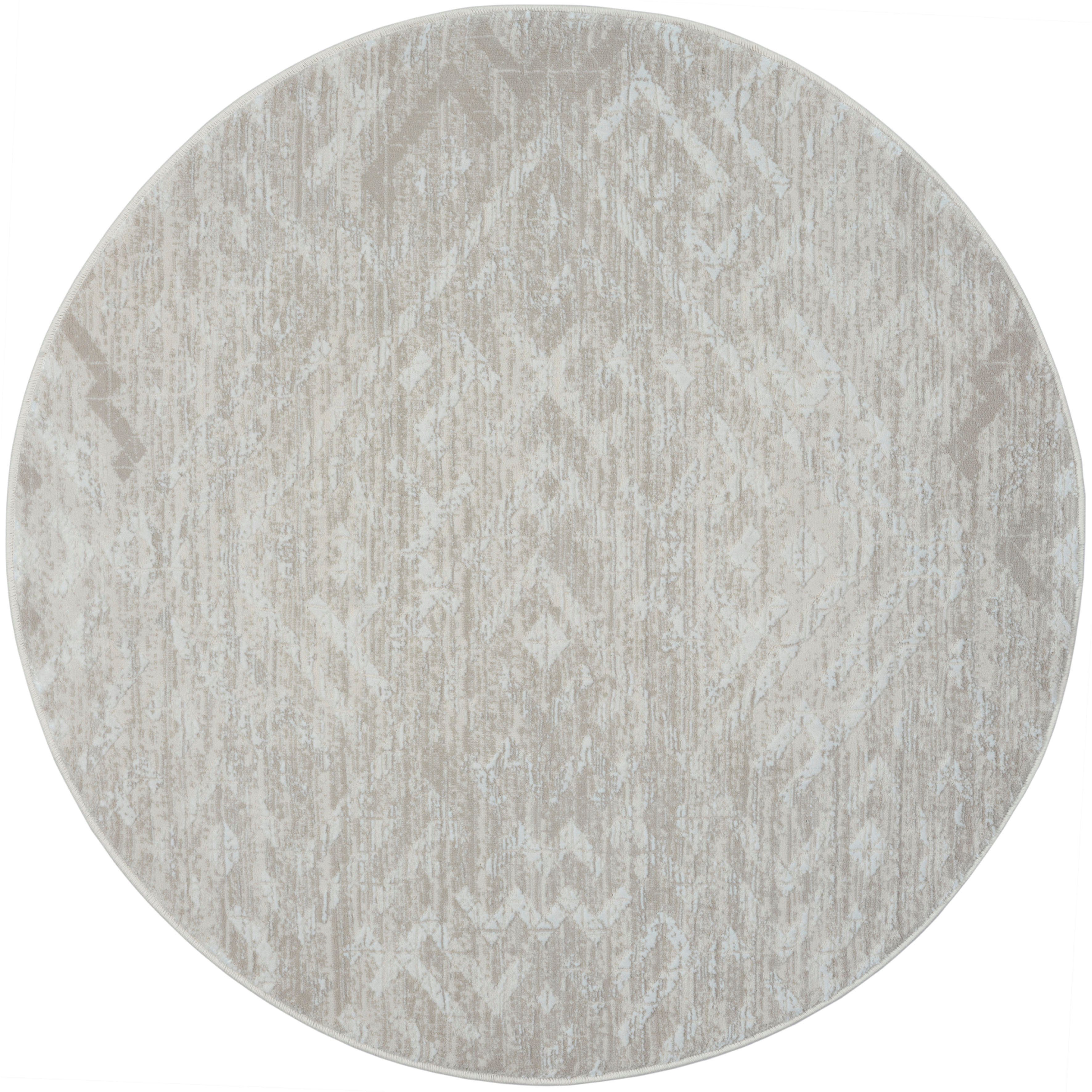 Myflair Möbel & Accessoires Teppich My Type 2, rund, Höhe: 10 mm, Kurzflor, Ethno-Style, besonders weich durch Microfaser