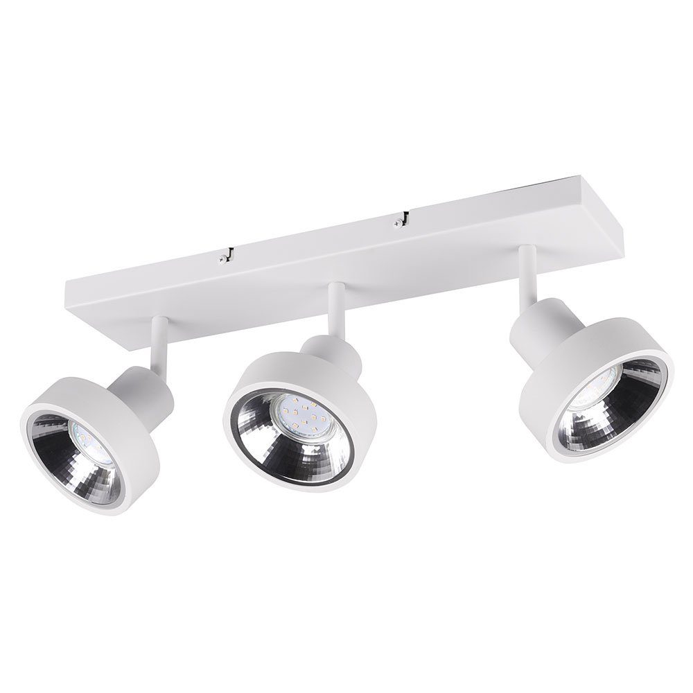 TRIO Leuchten Deckenspot, Leuchtmittel nicht inklusive, Deckenlampe Spotleuchte Spotlampe 3 flammig Spots beweglich weiß matt