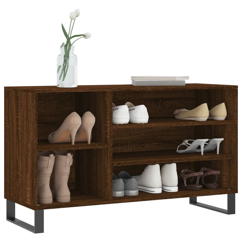 vidaXL Schuhregal Schuhregal Braun Eichen-Optik 102x36x60 günstig online kaufen