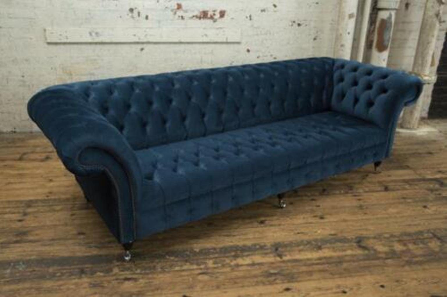 JVmoebel Chesterfield-Sofa, Chesterfield Couch Wohnzimmer Big Design Textil