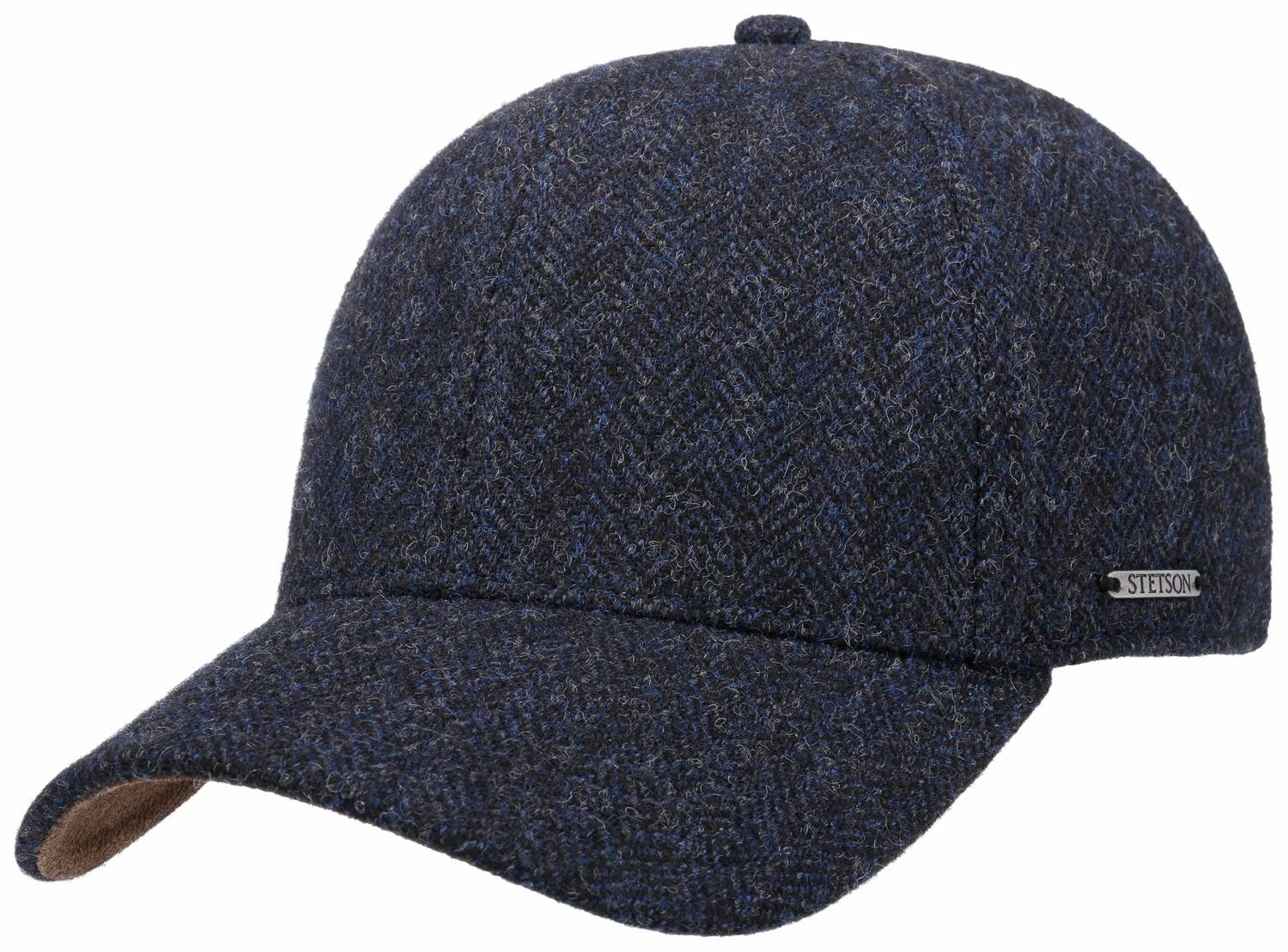 Stetson Baseball Cap Winter Cap mit Fischgrät-Muster aus Wolle