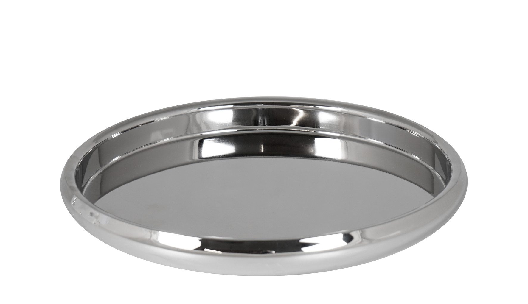 Kaheku Dekotablett Kaheku Tablett Bobi, Edelstahl, Ø 31,5 cm, 1088004597 (1 St)