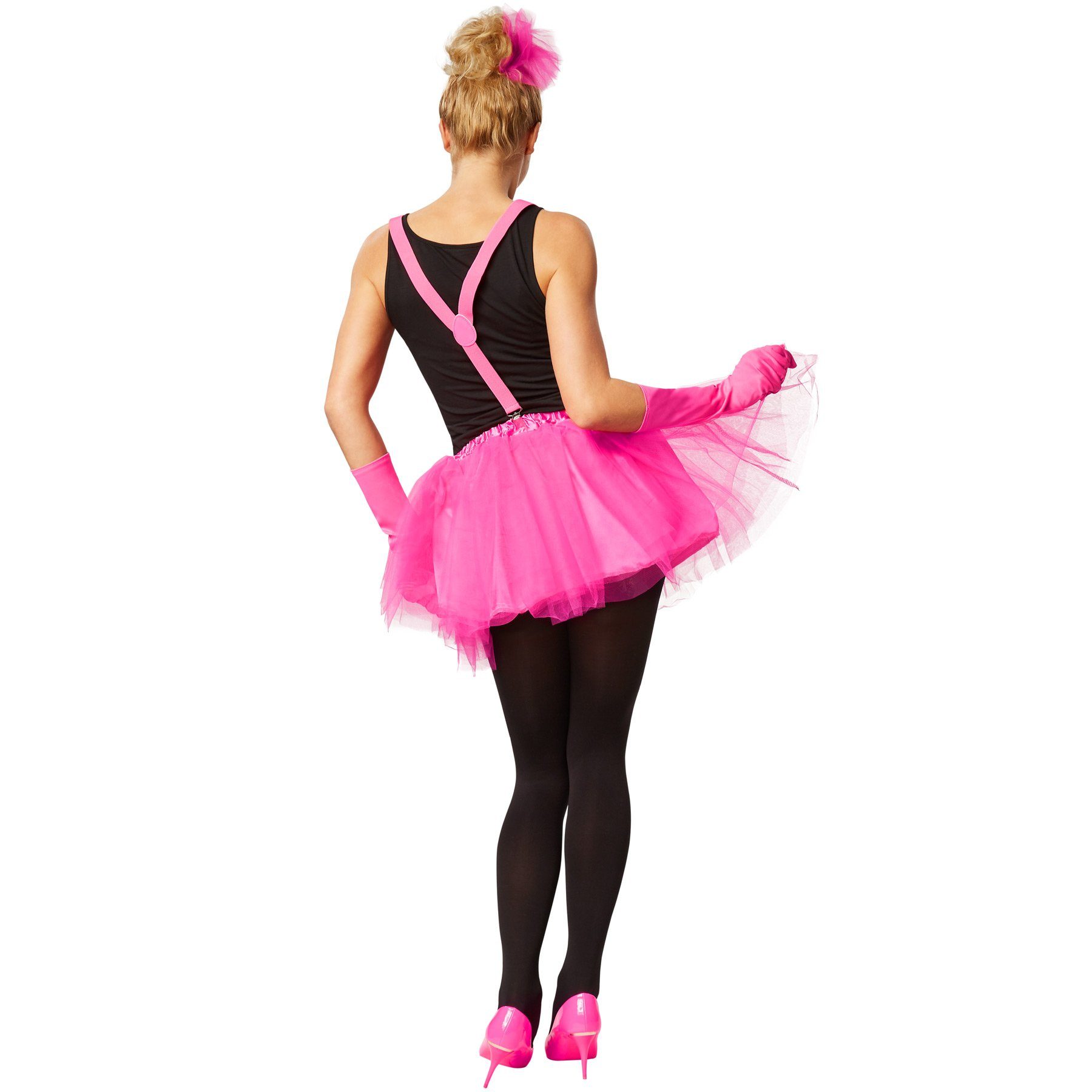 dressforfun Minirock Ballettrock, Kombinierbar für ein individuelles Faschingsoutfit (Tutu, Konfektionsgröße XXL in pink) Tutu mit Gummizug und Satinunterrock,  – Bild 3 von 5