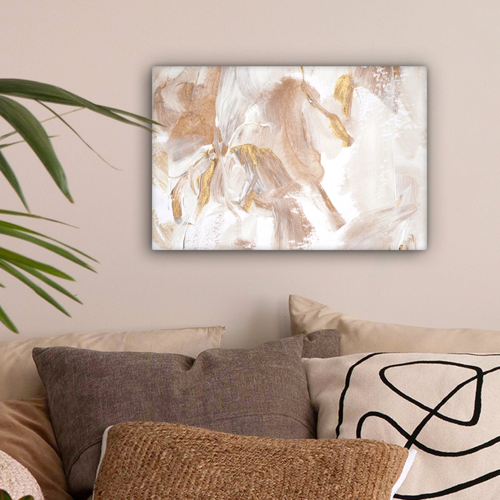 OneMillionCanvasses® Leinwandbild Farbe - Weiß - Abstrakt, Fotodruck (1 St) günstig online kaufen