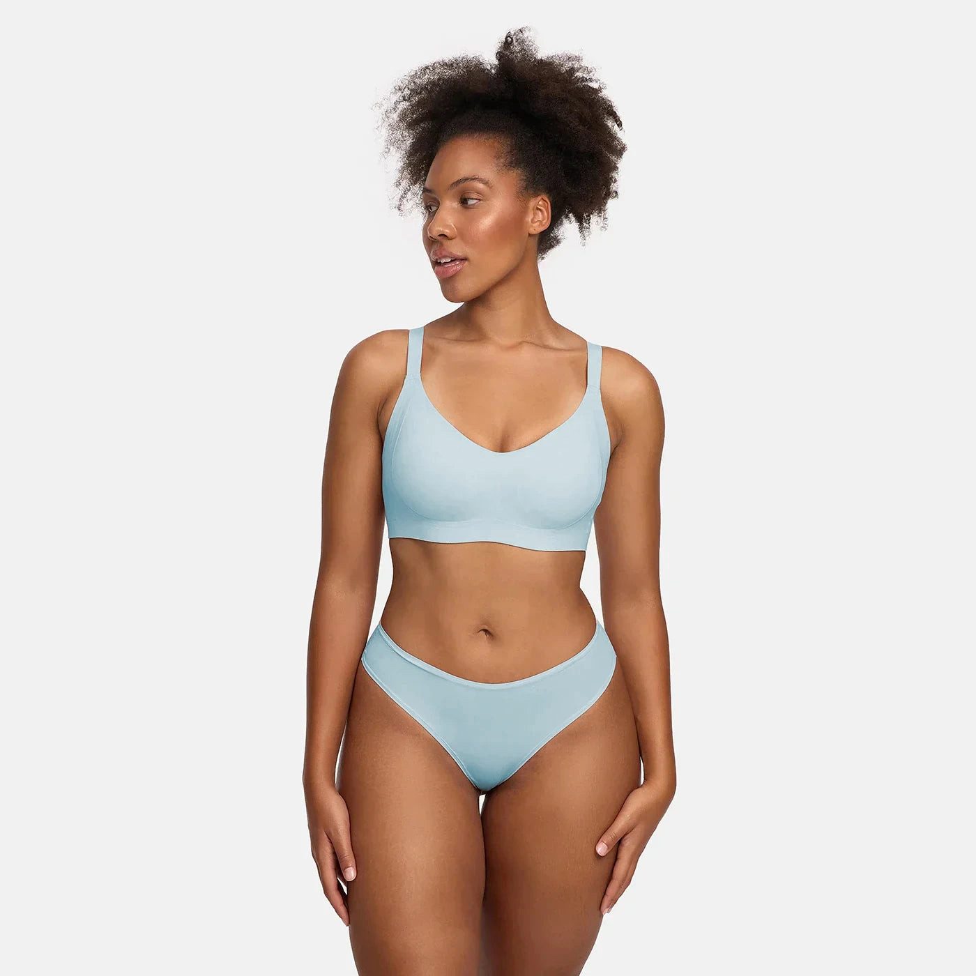 cfab (creamy fabrics) Tanga Tanga, 3er Pack-Baby Blue-2XL