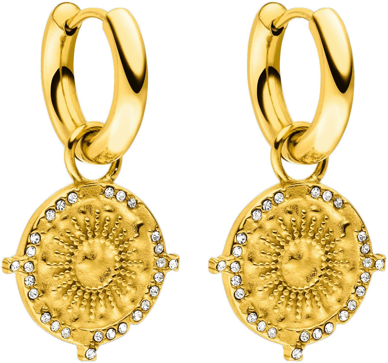 Verwunderlich Creolen Mit Anhnger Gold Bilder