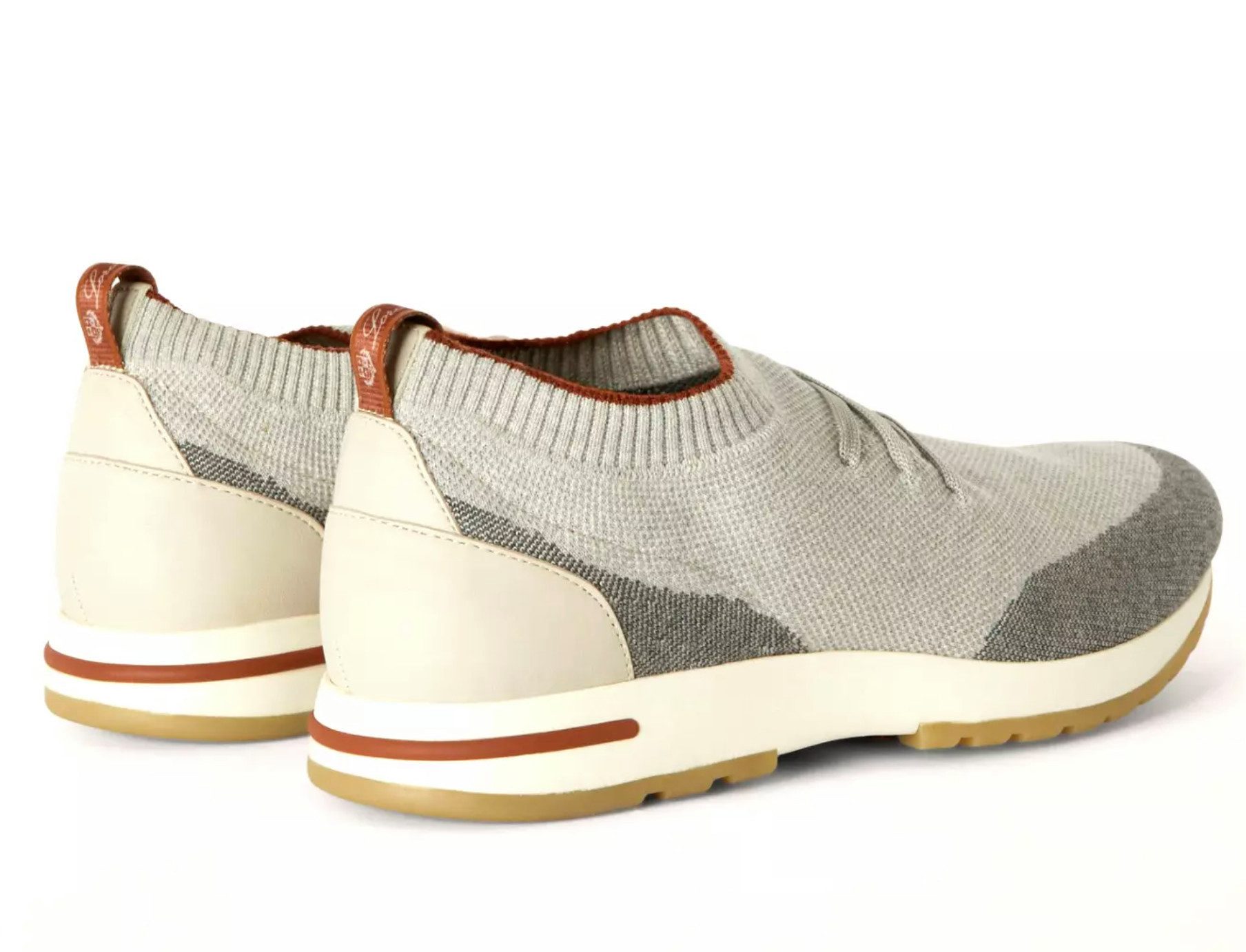 Loro Piana 360 Flexy Walk Leder-Details Wish® Wolle Schuhe Sneaker Wish®-Wolle, Doppel-Lagen-Stricktechnik, Elastischer Bund