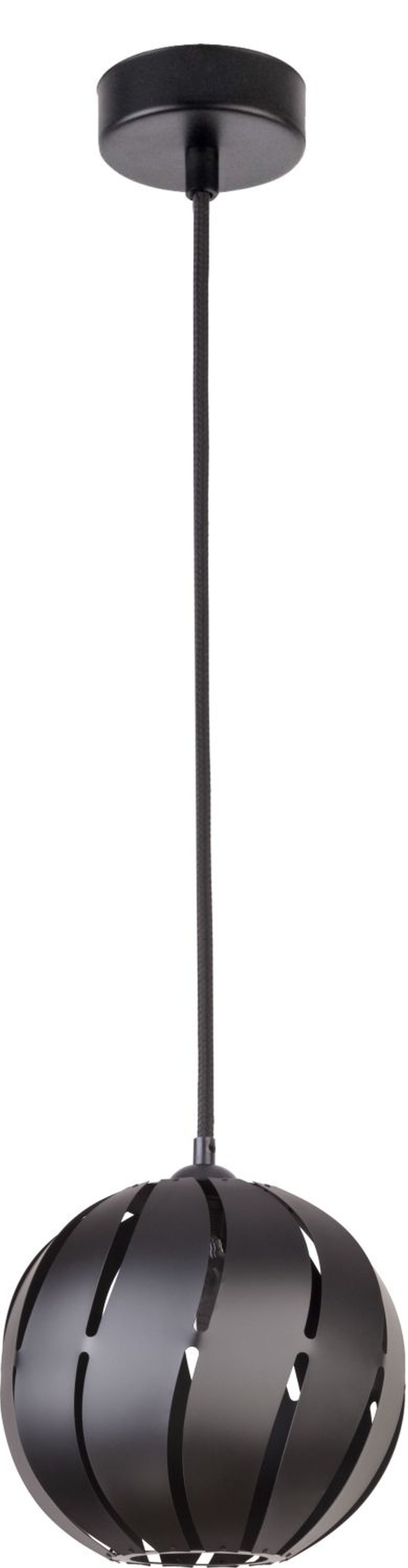 Licht-Erlebnisse Pendelleuchte GLOBUS, ohne Leuchtmittel, Hängeleuchte Kugel schirmE27 Schwarz Metall Modern Hängelampe