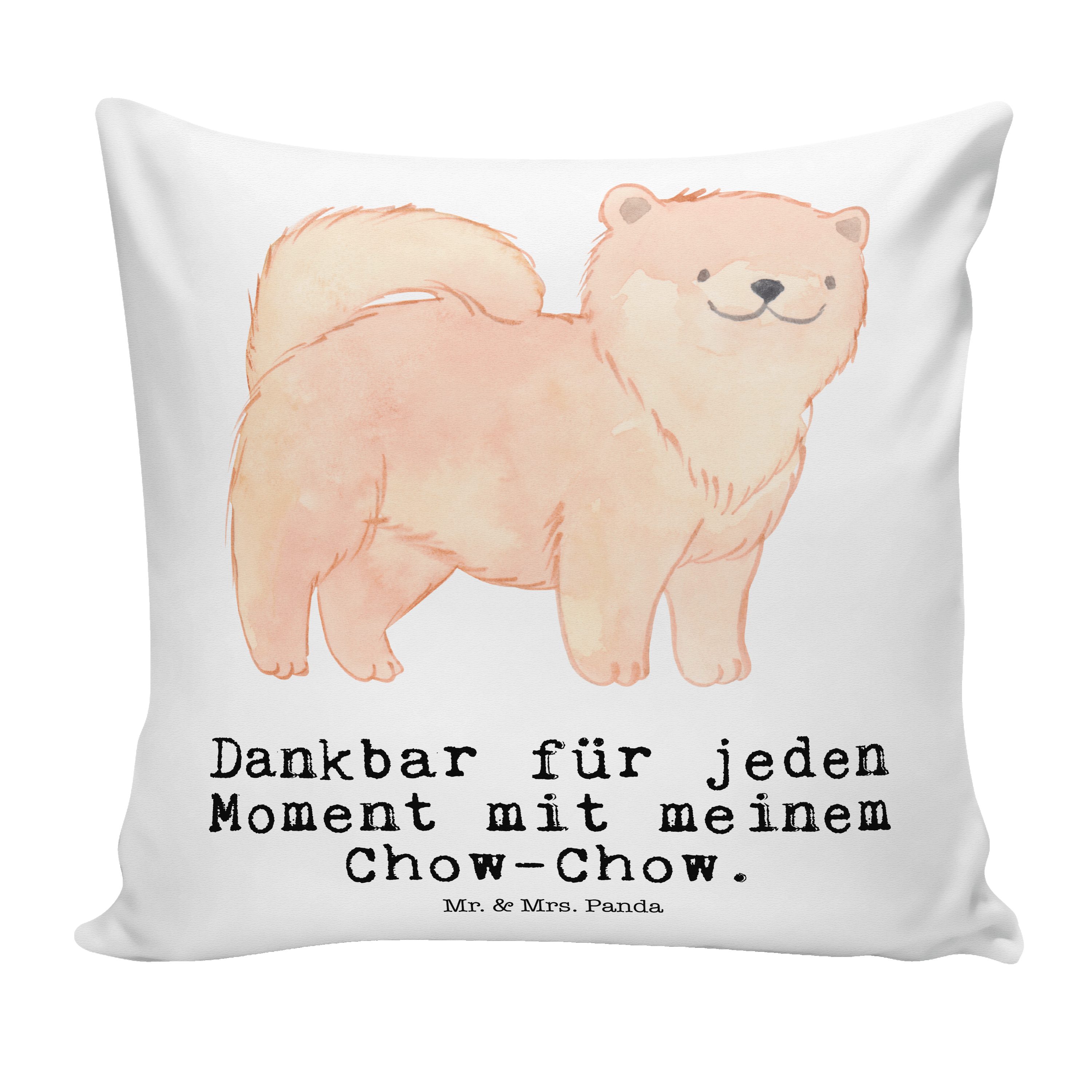 Mr. & Mrs. Panda Dekokissen Chow-Chow Moment - Weiß - Geschenk, Hundebesitzer, Asiatischer Spitz